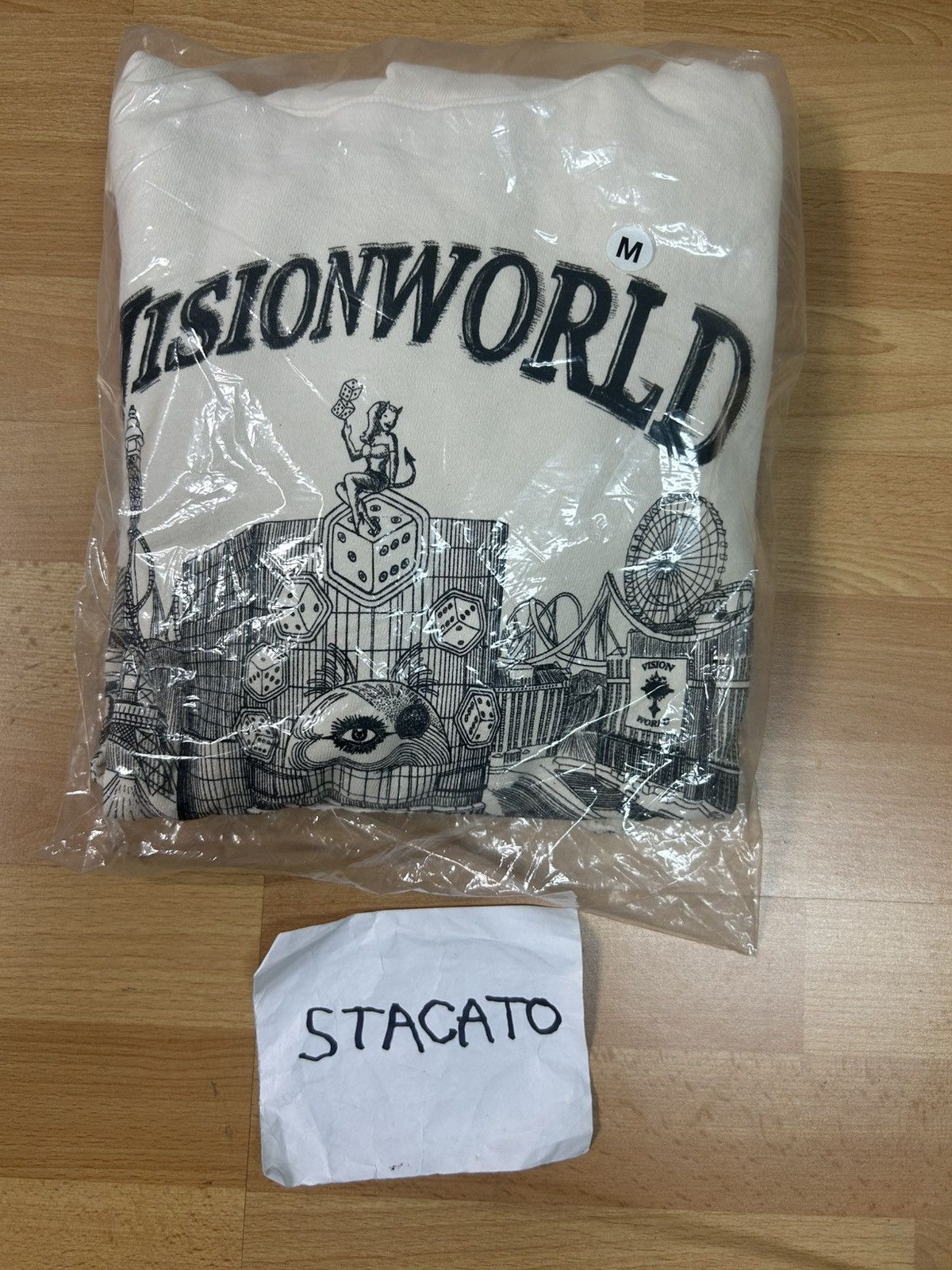 Vintage × Vision Streetwear Visionworld Circus Hoodie Tan Size US M / EU 48-50 / 2 - 2 Thumbnail