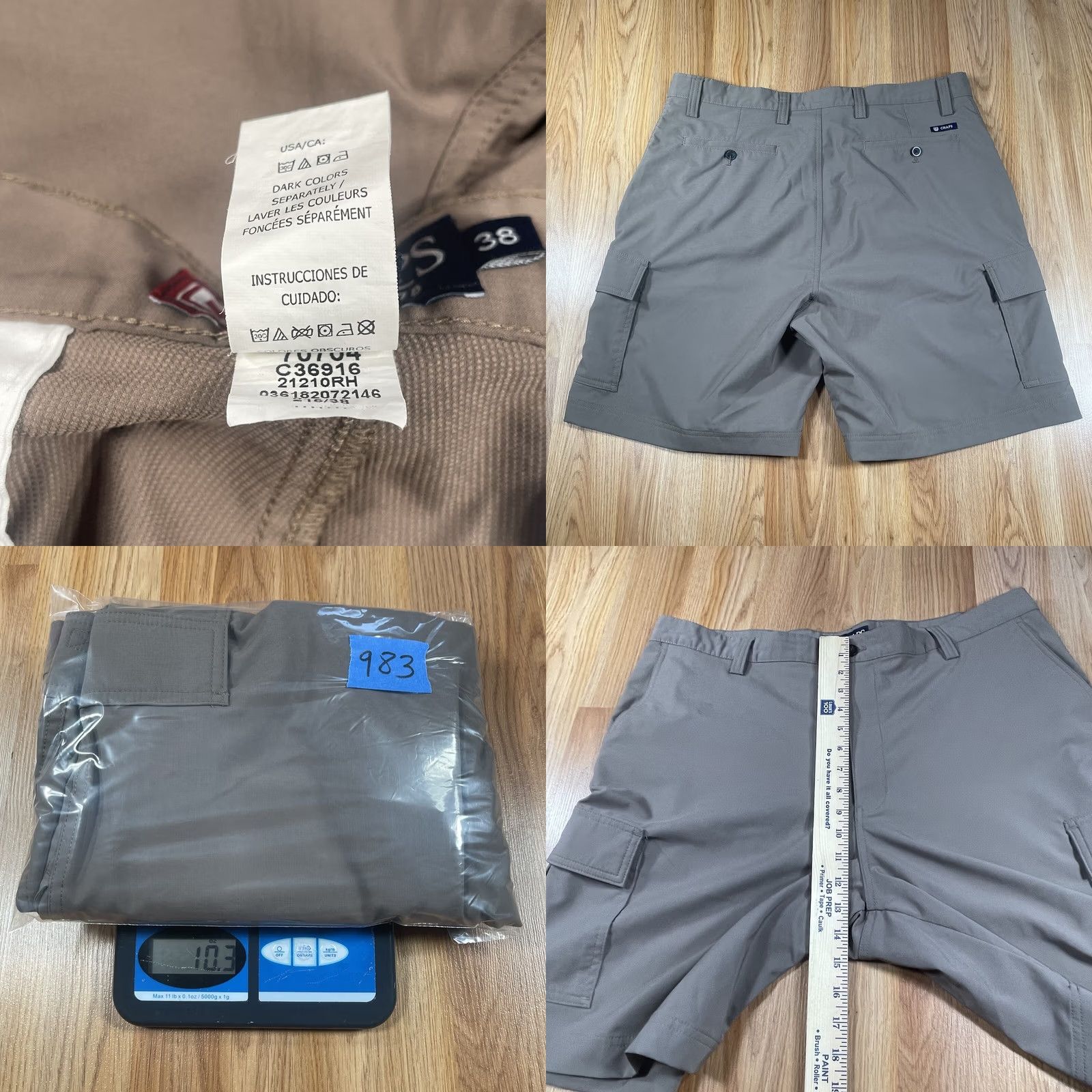 Chaps Chaps Shorts Mens Size 38 Green Cargo Utility Khaki Stretch Flat Front Pockets Size US 38 / EU 54 - 8 Thumbnail