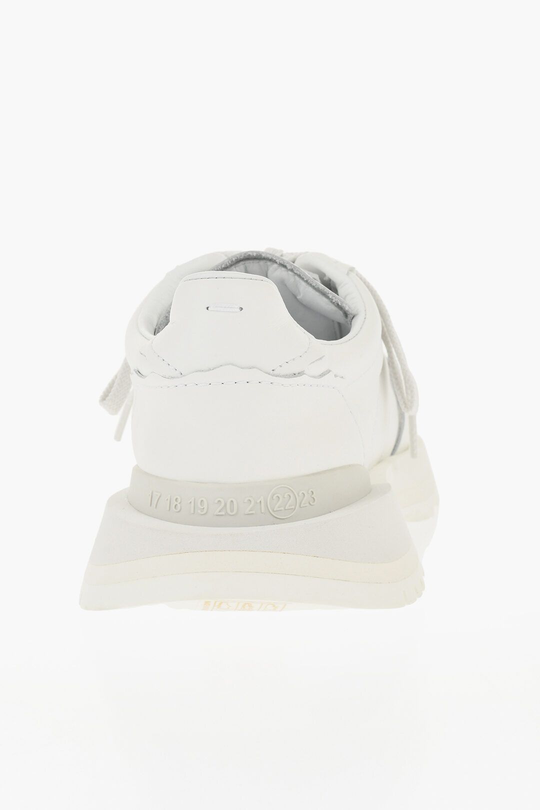 Maison Margiela og1mm1125 Leather Low-Top Sneakers in White Size US 10 / IT 40 - 3 Thumbnail