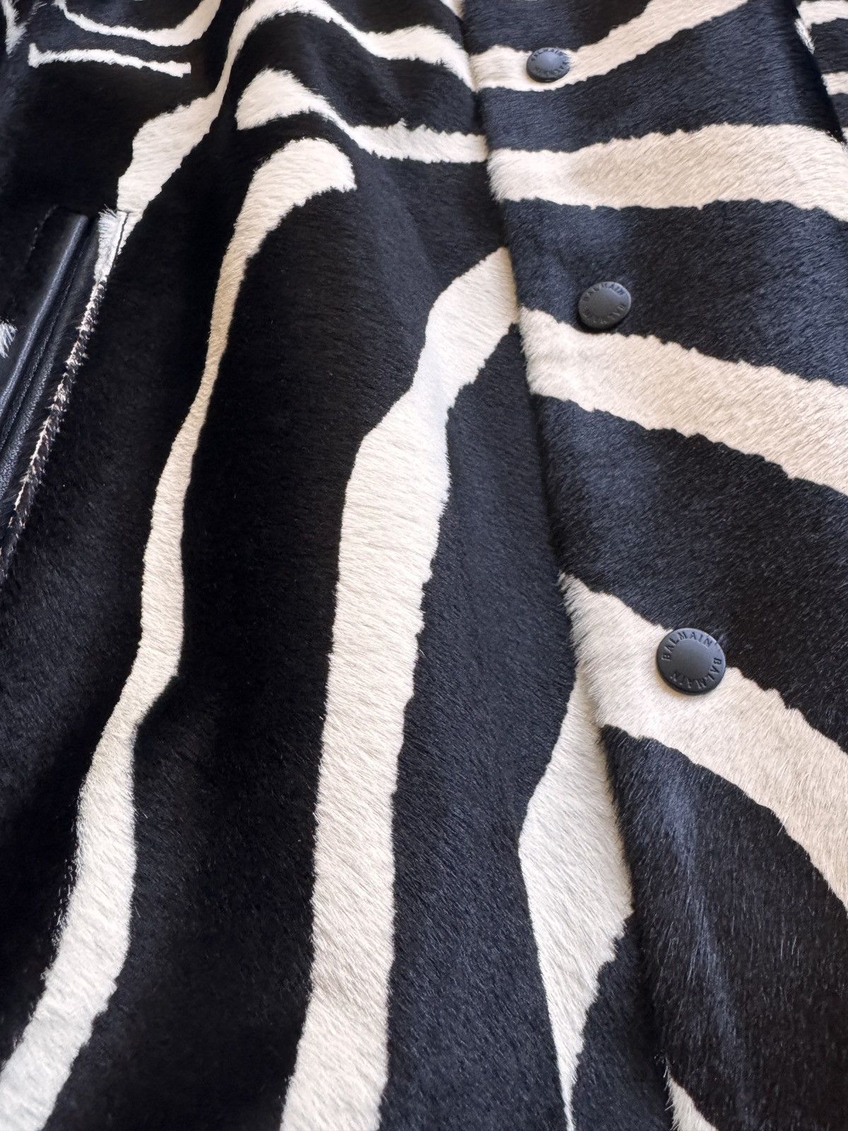 Balmain Lambskin and calf hair Zebra Print Bomber Size US M / EU 48-50 / 2 - 7 Thumbnail