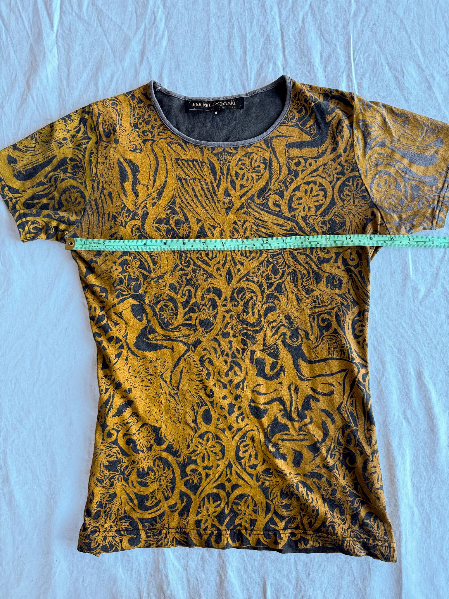 Marjan Pejoski Vintage Marjan Pejoski Gold Floral Overprint top Size M / US 6-8 / IT 42-44 - 5 Thumbnail