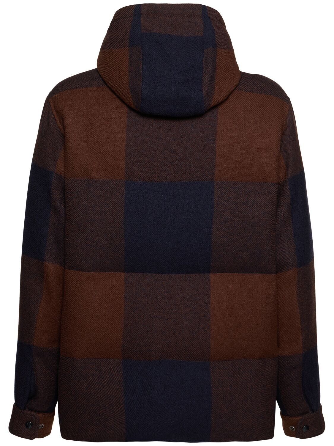 Moncler MONCLER Ladurns $3500 Blue/Brown Wool Down Jacket New 2 Size US M / EU 48-50 / 2 - 2 Thumbnail