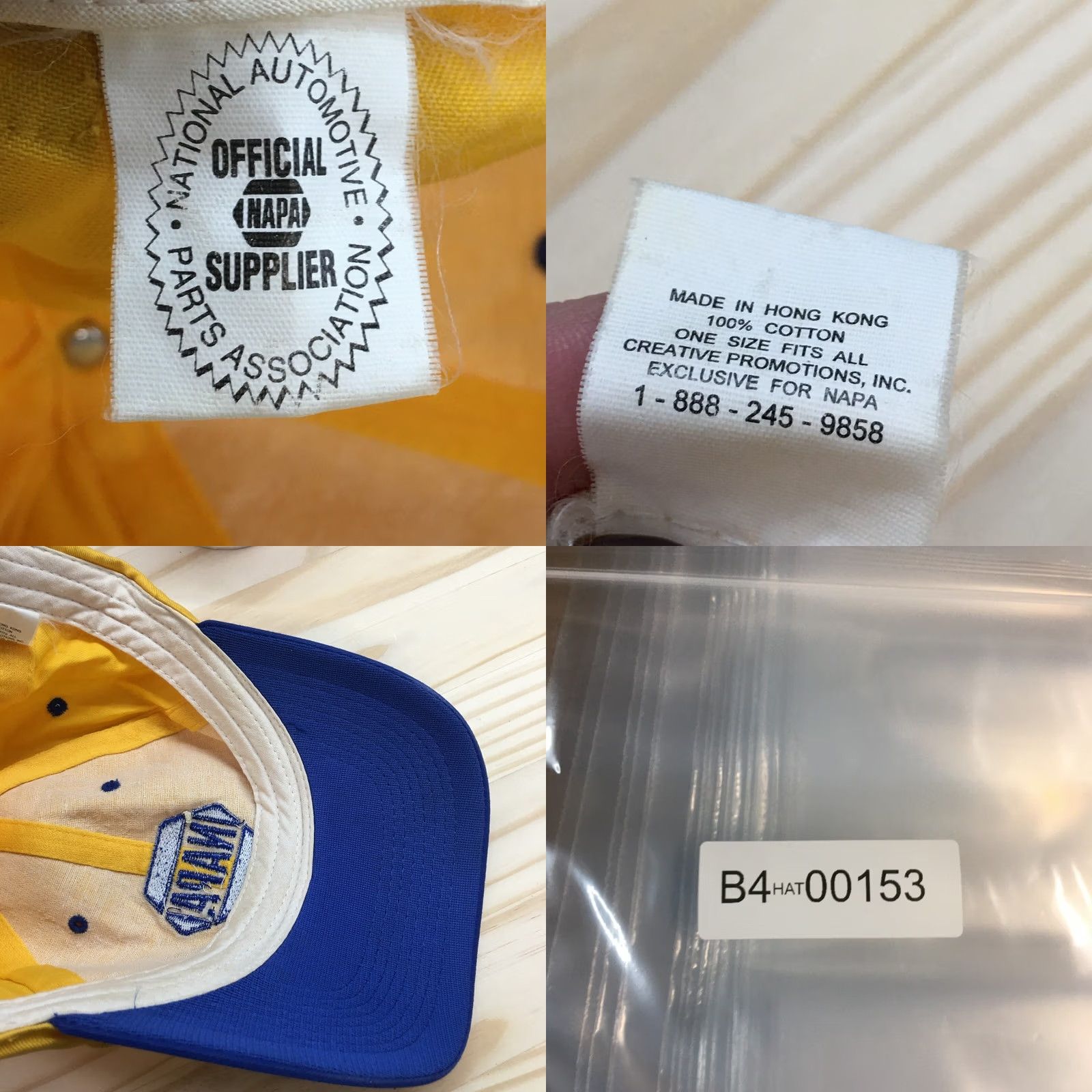 Logo 7 NAPA Baseball Hat Mens Yellow One Size Adjustable Embroidered Logo Size ONE SIZE - 9 Thumbnail