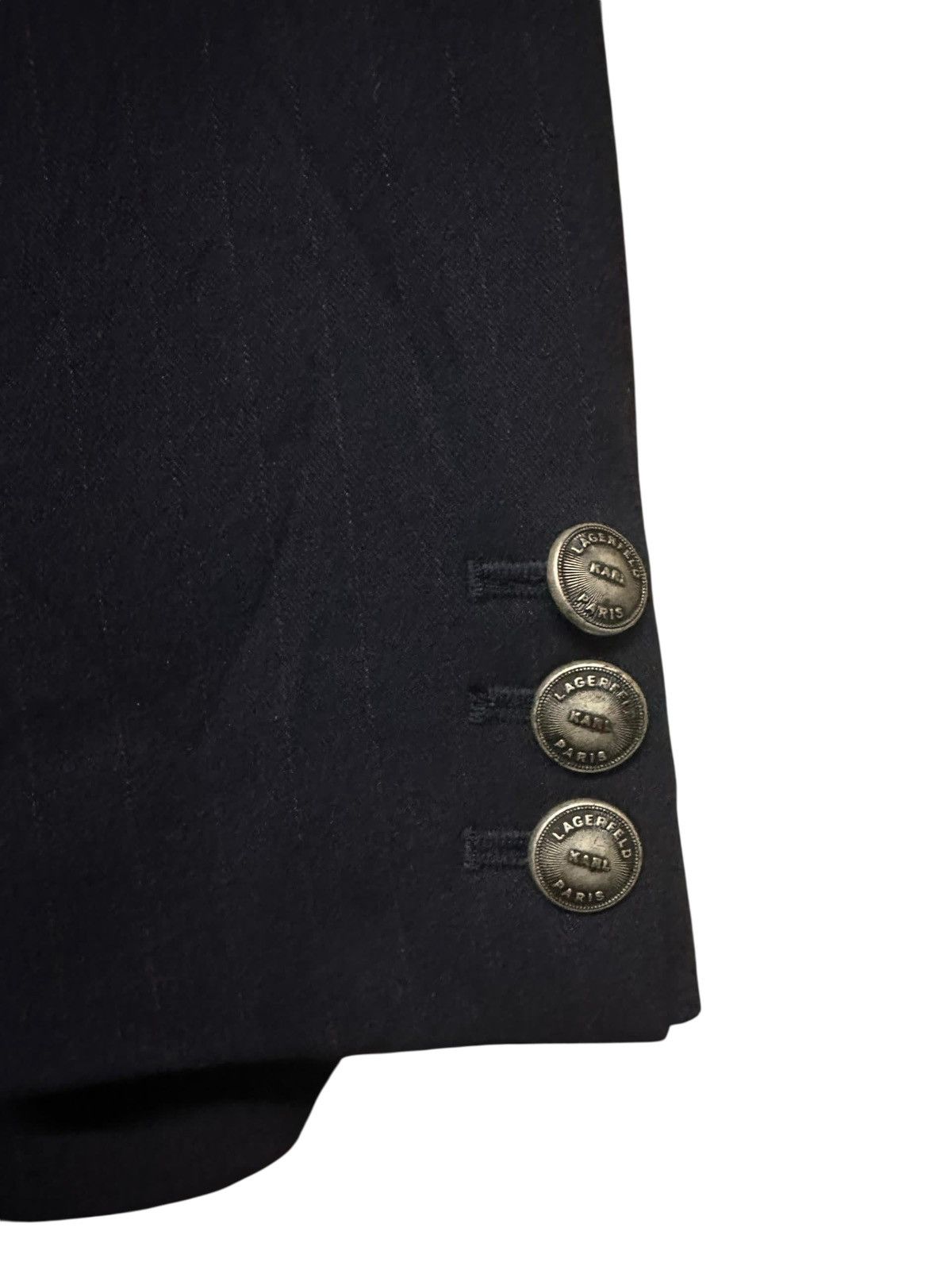 Karl Lagerfeld Karl Lagerfeld Paris Double Breasted Silver Hardware Size 40S - 7 Thumbnail
