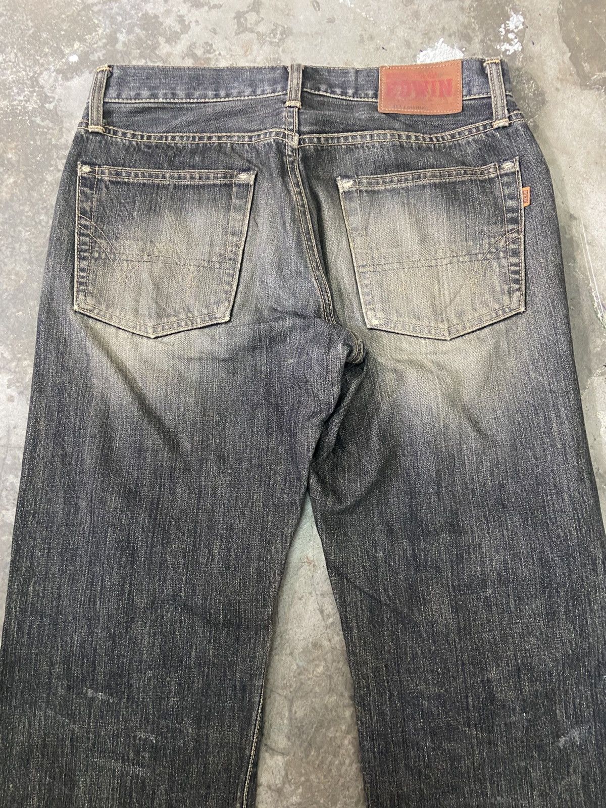 Edwin × Japanese Brand Edwin 505 LowRize Fly Button Distressed Denim Size US 30 / EU 46 - 11 Thumbnail