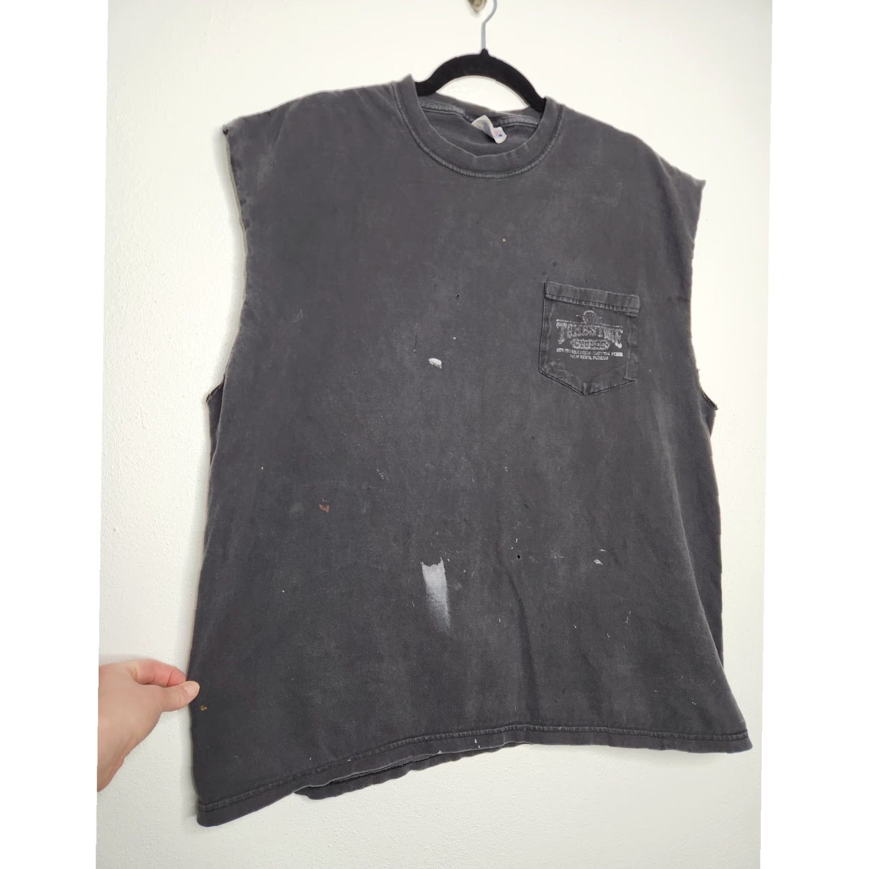 Hanes VINTAGE Tombstone Cycles Biker Harley Davidson Chopped Sleeveless Thrash Grunge Shirt XL Black Unisex Adults Boys Girls Mens Womens Hanes Size US XL / EU 56 / 4 - 4 Thumbnail