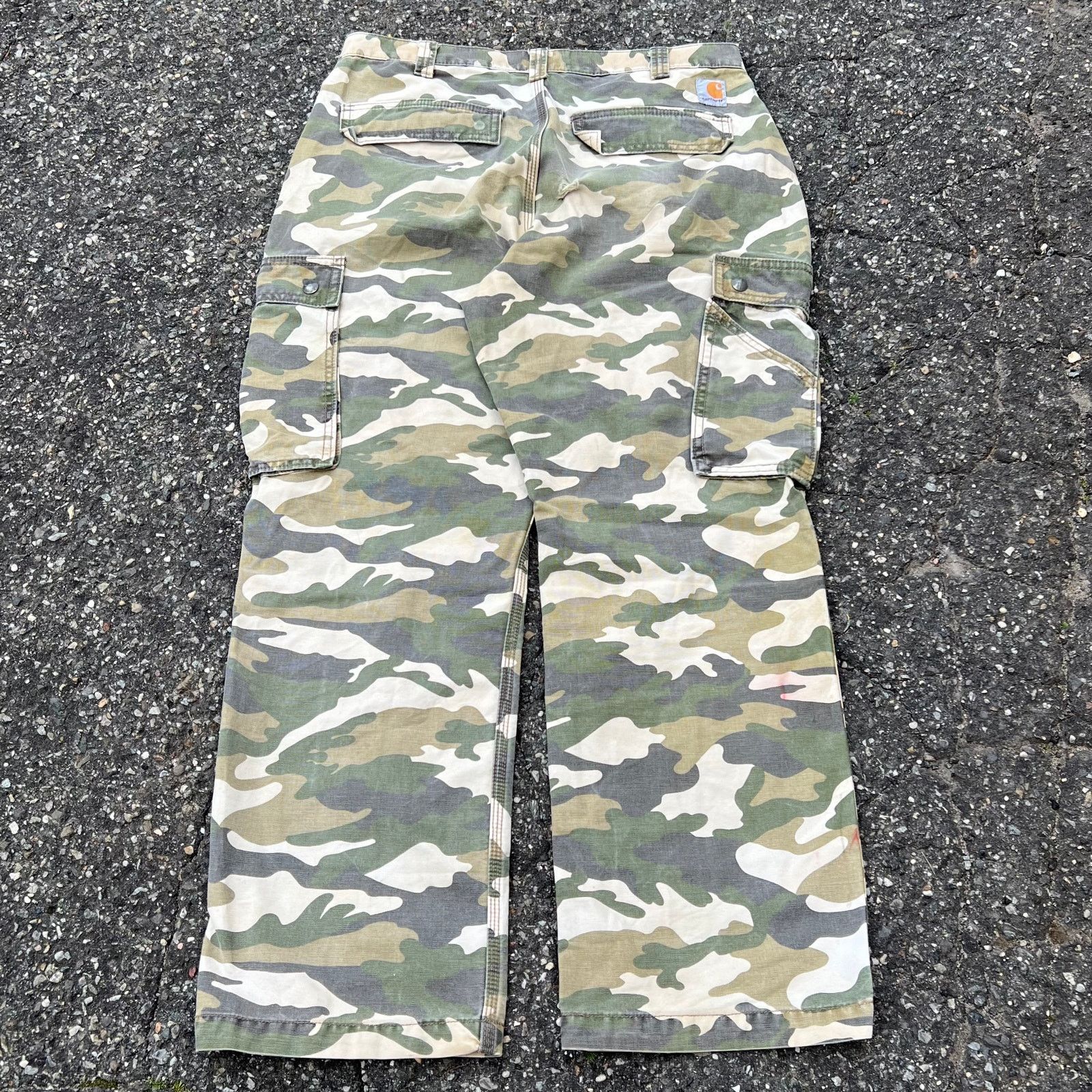 Carhartt × Vintage Vintage Y2K camo Carhartt work wear cargo
