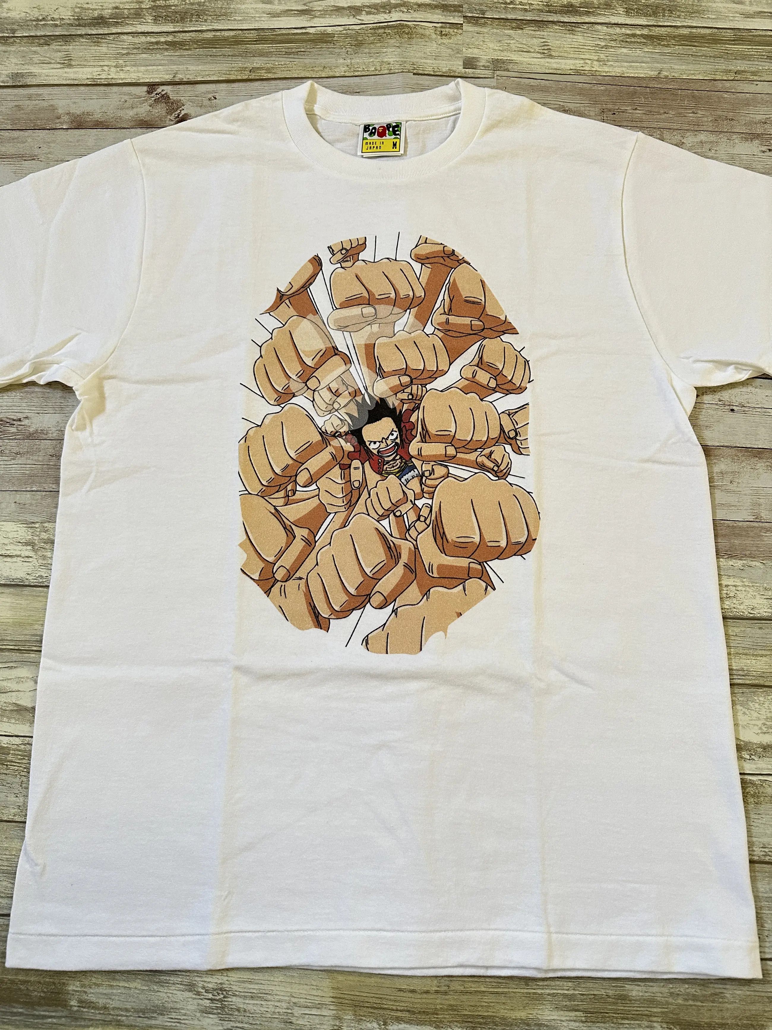 Bape One Piece Luffy Gum Gum Gatling Tee Size US M / EU 48-50 / 2 - 2 Thumbnail