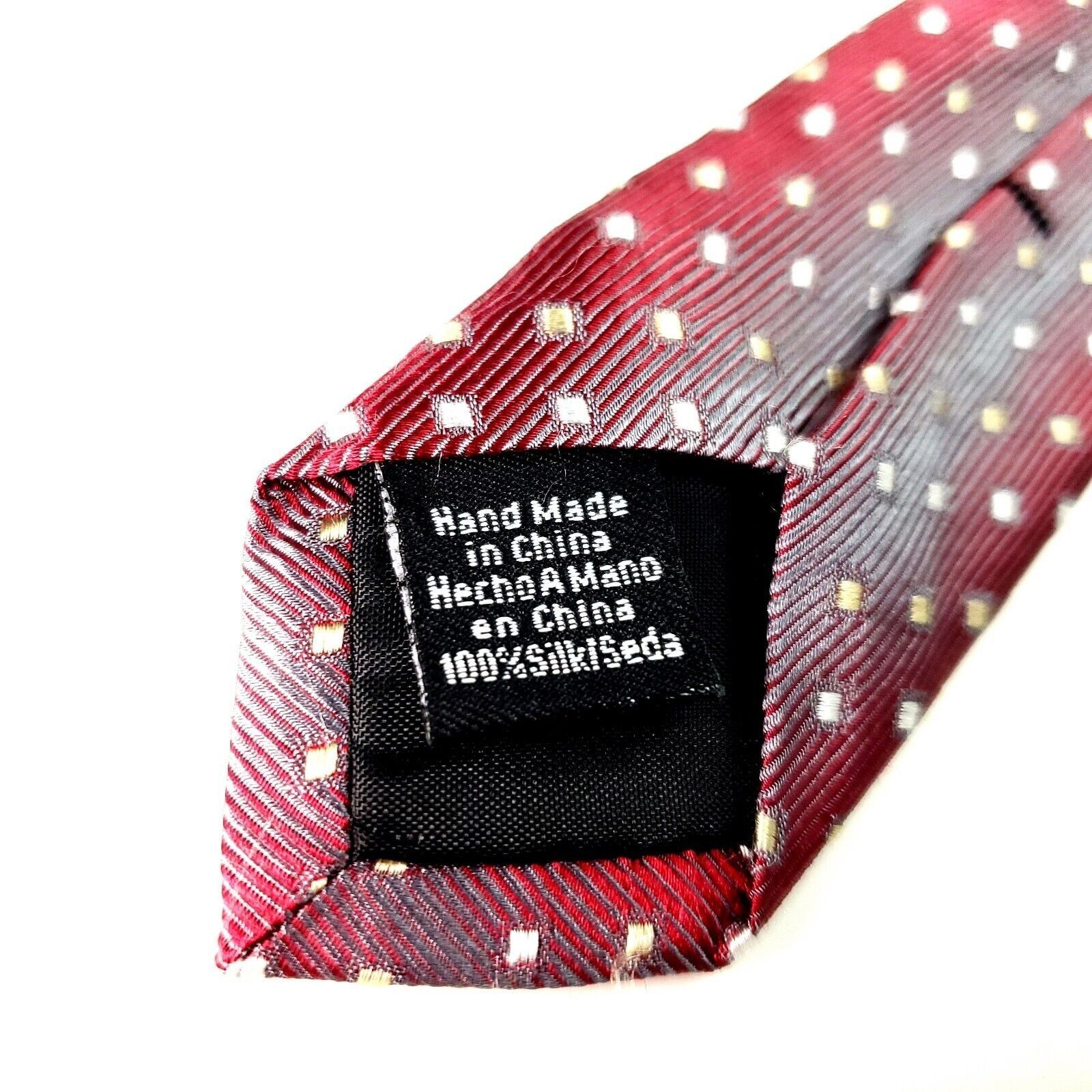 Alfani Alfani Silk Tie Woven Red Geometric Size ONE SIZE - 5 Thumbnail