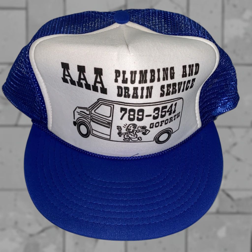 AAA VINTAGE Nissin AAA Plumbing/Drain Service Snapback Adjustable Hat Size ONE SIZE - 1 Thumbnail