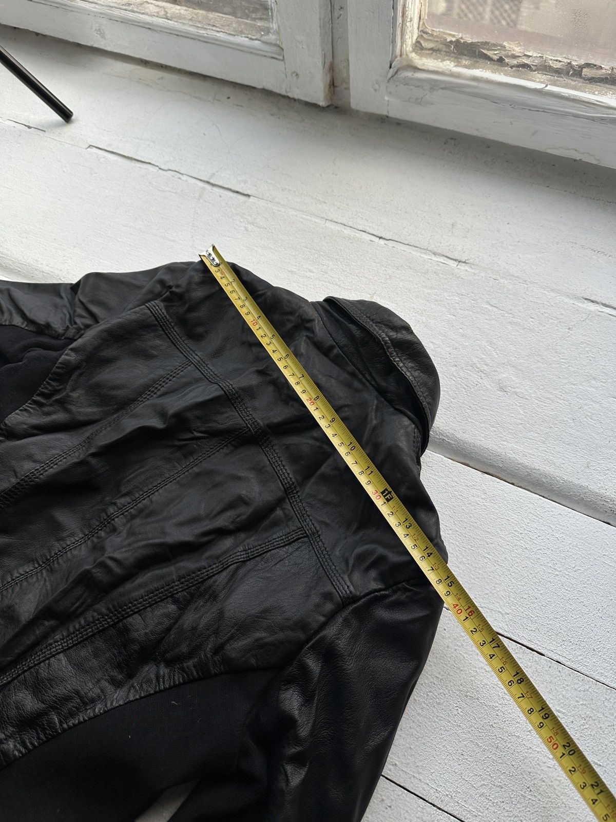 Other 🚨Y2K RICK OWENS TYPE DIRTY SLIM FIT ZIP LEATHER JACKET Size XS / US 0-2 / IT 36-38 - 13 Thumbnail