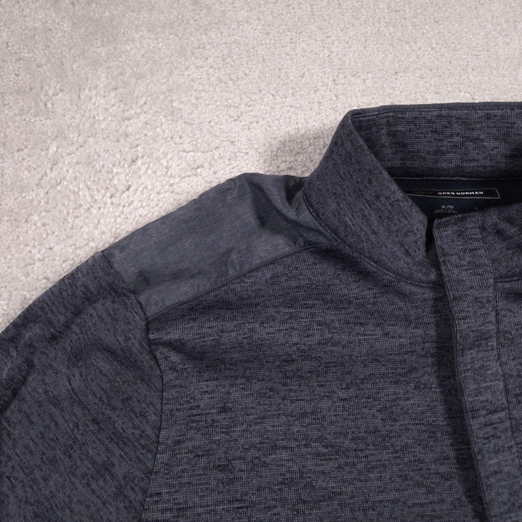 Vintage Greg Norman Pullover Mens XL Gray Mock Neck Long Sleeve Golf Performance Top Size US XL / EU 56 / 4 - 5 Thumbnail