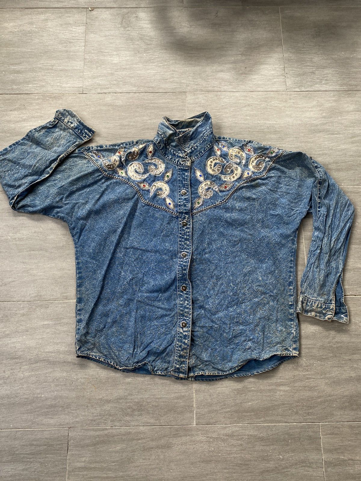 Vintage VINTAGE Lee Sands Hawaii Denim Button Jacket Women Size L / US 10 / IT 46 - 16 Thumbnail