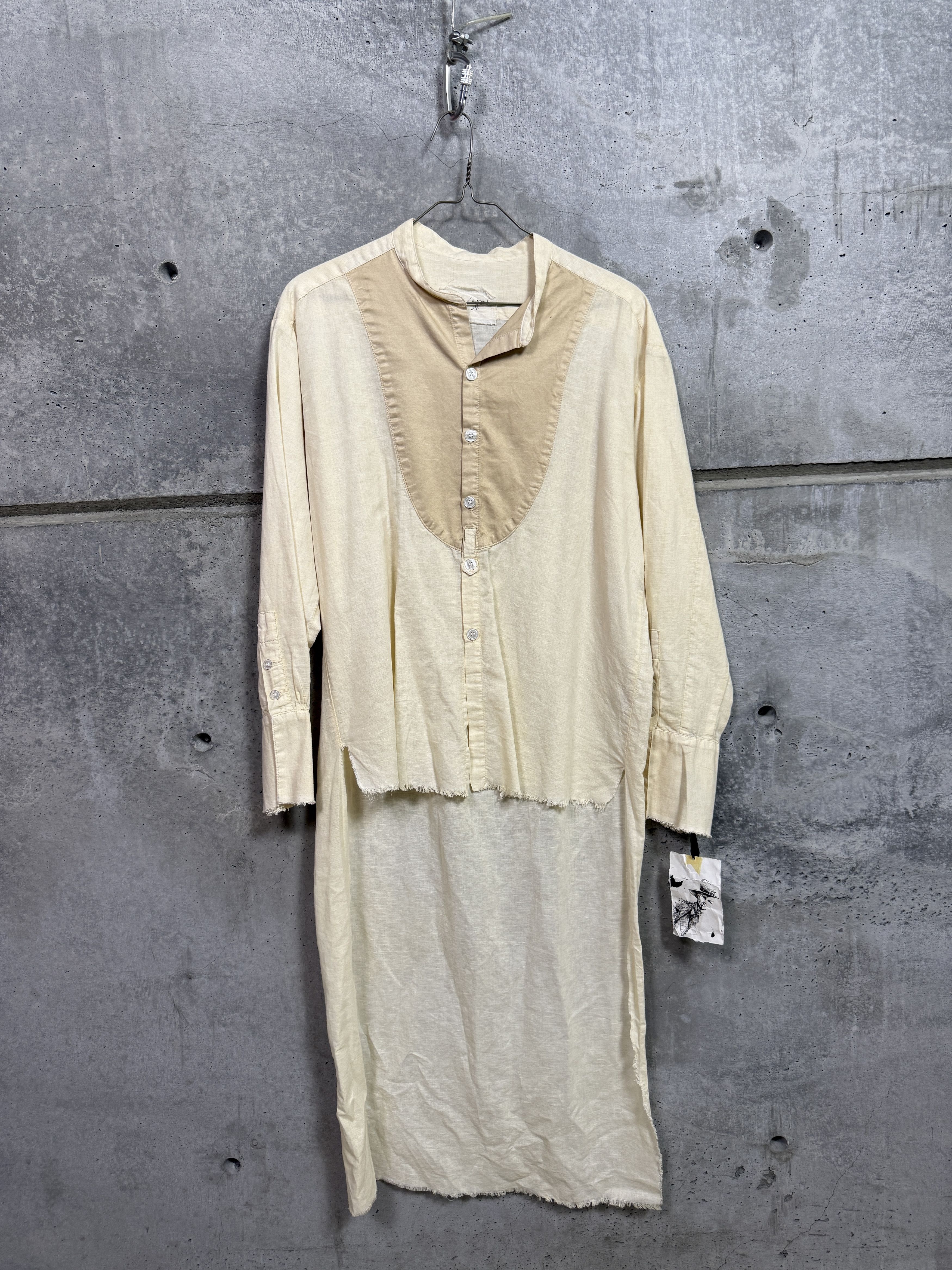 Greg Lauren Greg Lauren Linen Long Tux Studio Shirt Size US L / EU 52-54 / 3 - 1 Thumbnail