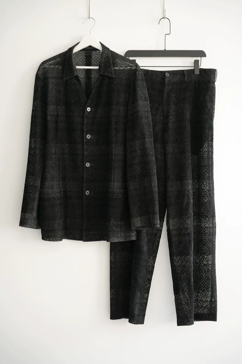 Yohji Yamamoto Yohji Yamamoto Lace Velvet Outfit Set Size US S / EU 44-46 / 1 - 1 Thumbnail
