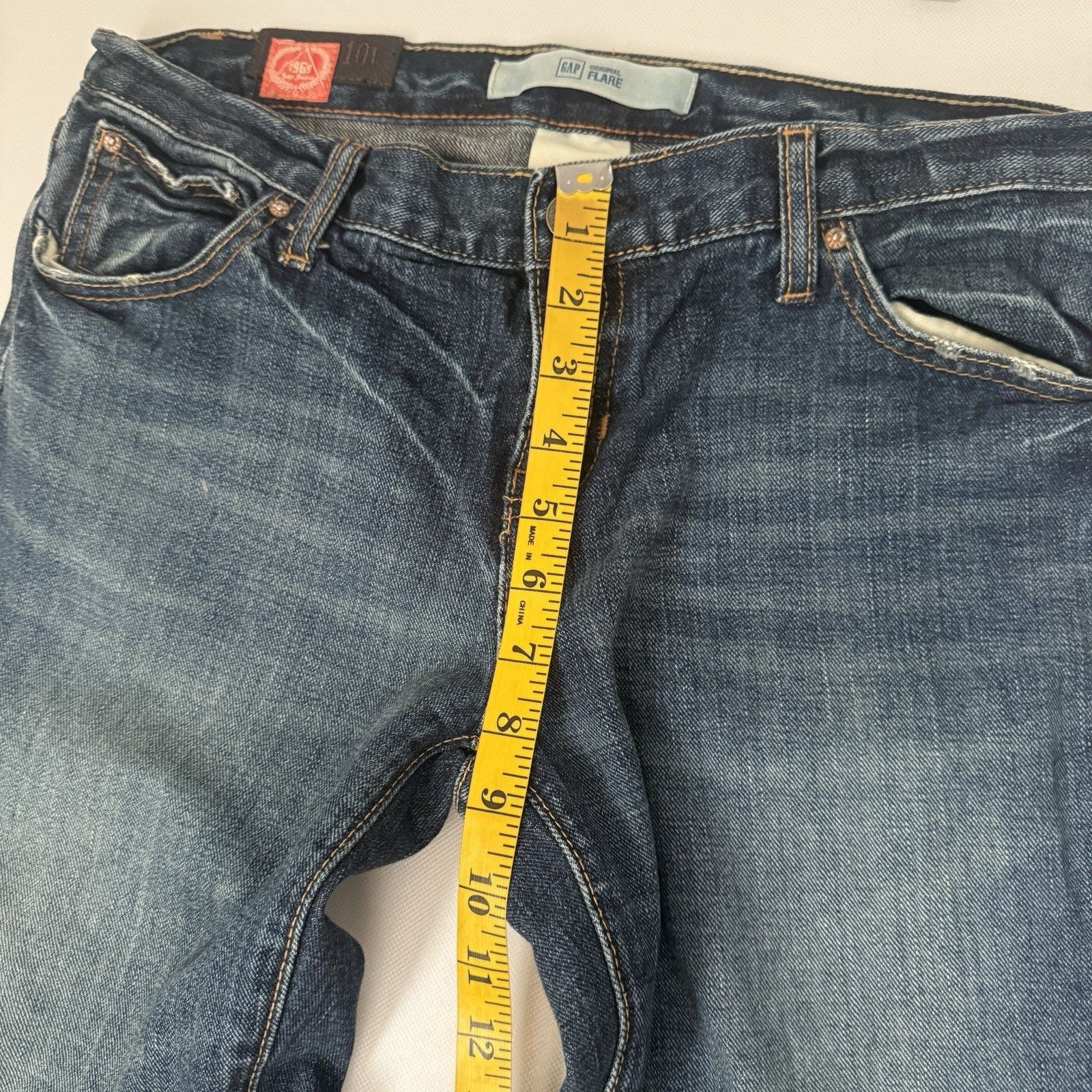 Gap Gap 1969 Original Flare Denim Boho Western Casual Jeans Size 32" / US 10 / IT 46 - 5 Thumbnail