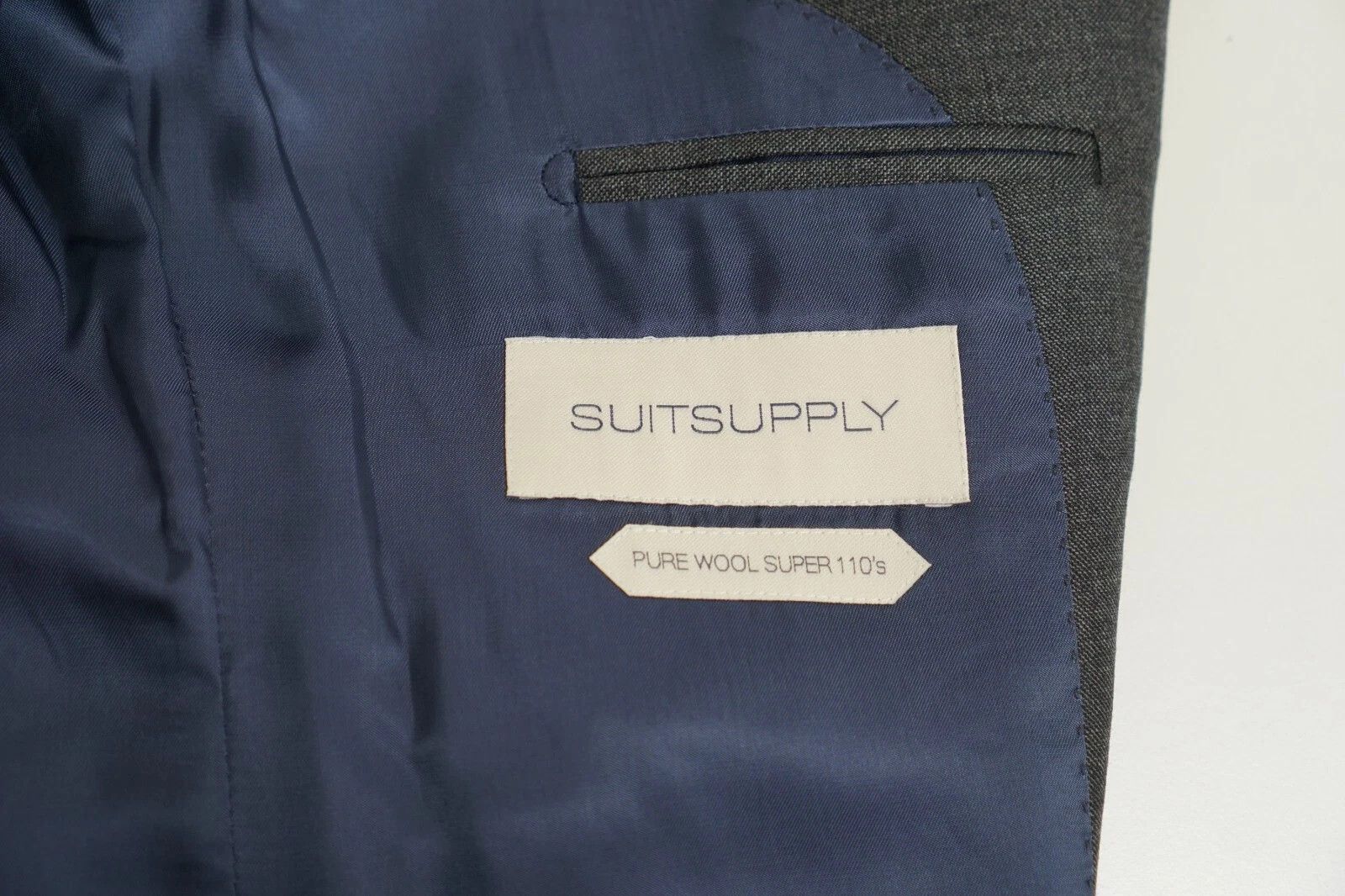Suitsupply Men Suitsupply Blazer Lazio Grey Pure Wool S110 UK/US38L Size 38L - 4 Thumbnail