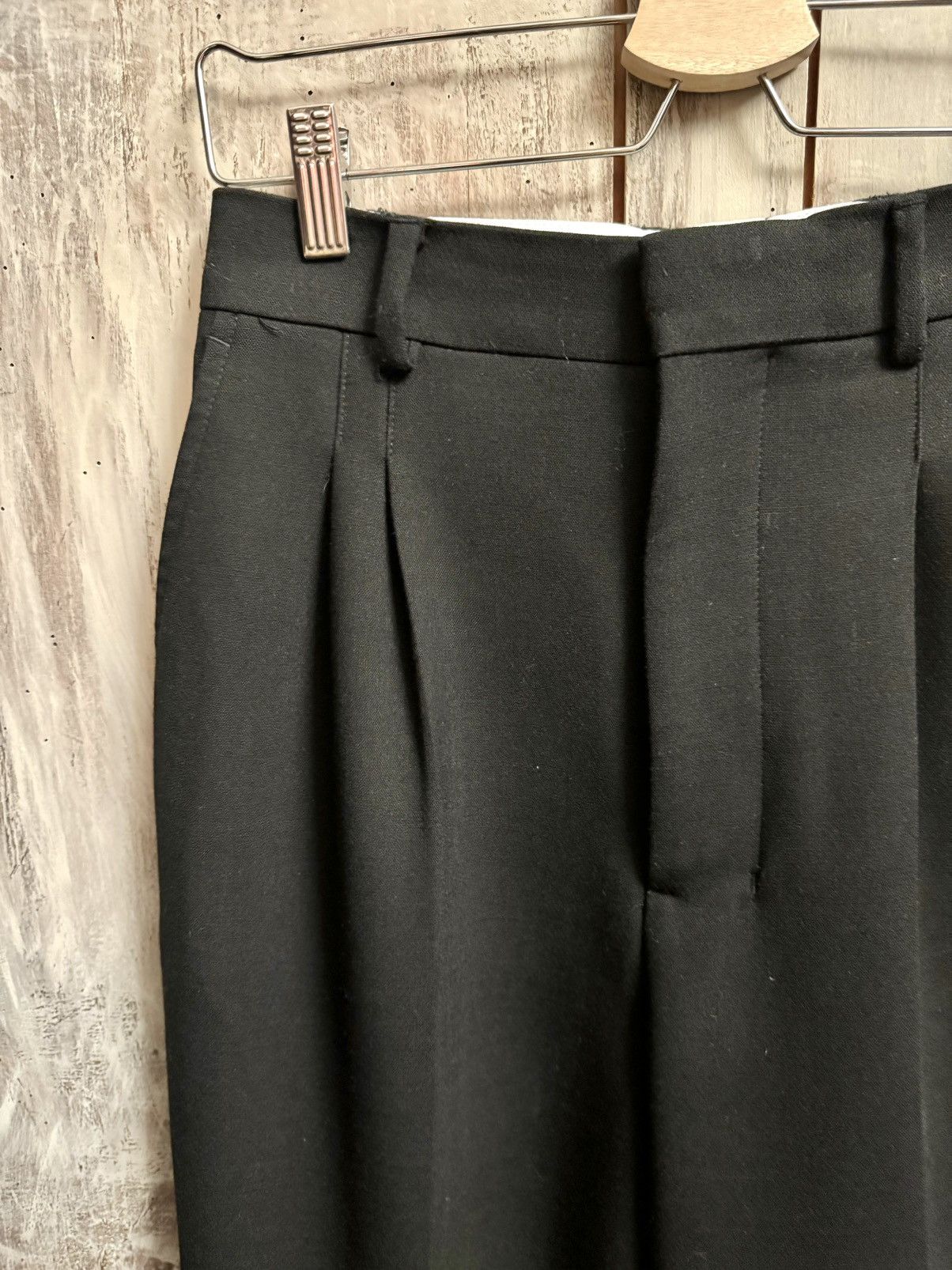 AMI ami paris black heavy wool carotte pants 36 wo Size 26" / US 2 / IT 38 - 7 Thumbnail