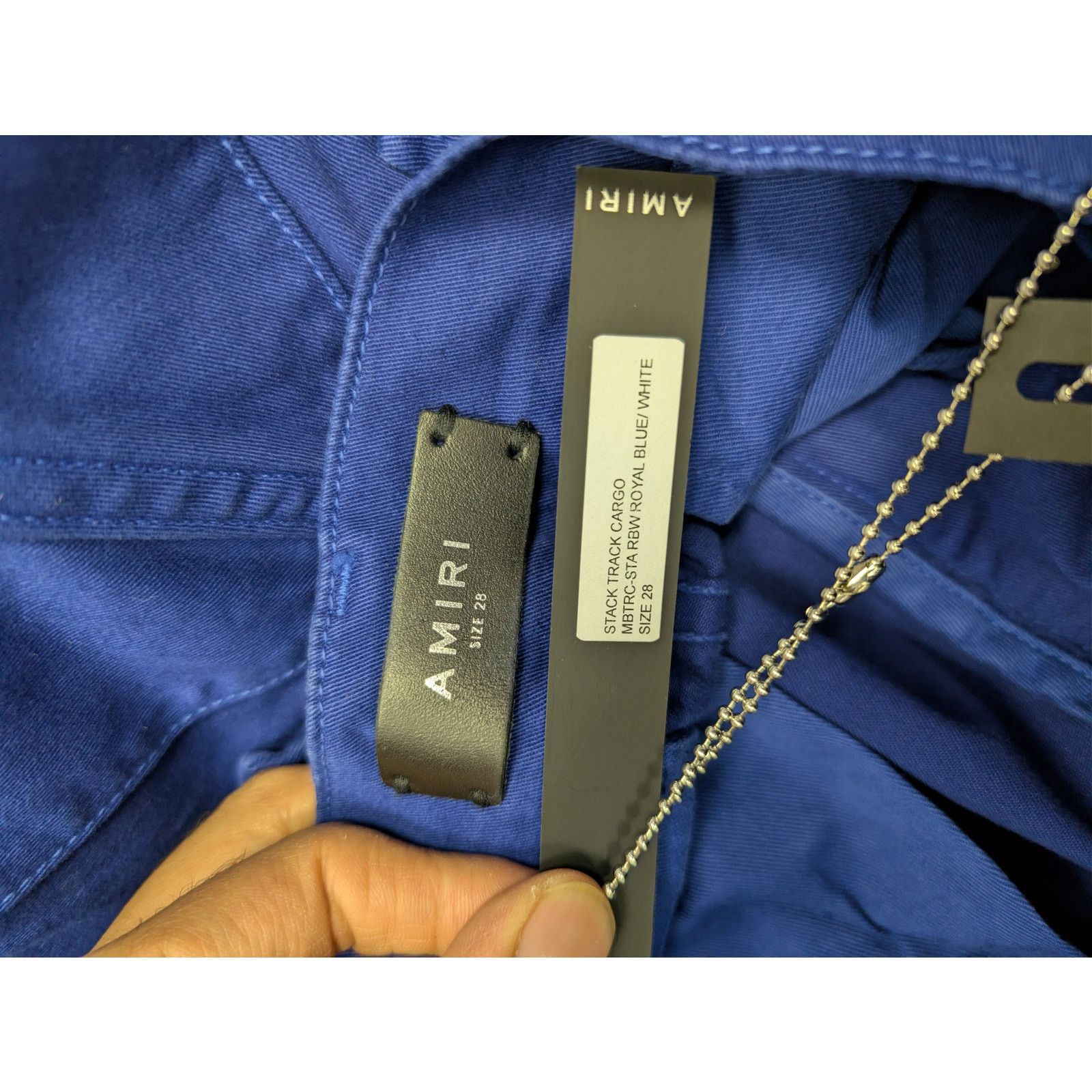 Amiri o1rshd1 Stack Track Cargo Trousers Pants Royal Blue / White Size US 28 / EU 44 - 21 Thumbnail