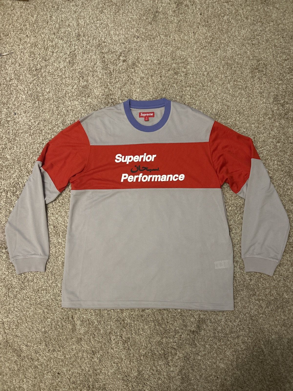 Supreme Supreme Arabic Mesh Long Sleeve Jersey Top Size Medium SS