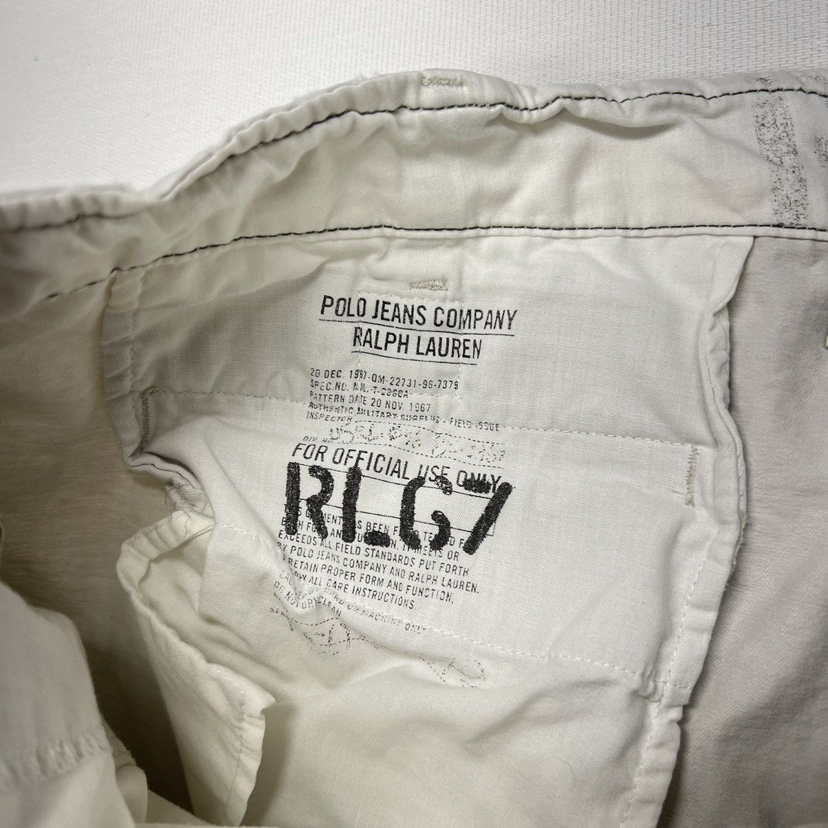 Polo Ralph Lauren × Vintage VTG Polo Ralph Lauren Shorts Chino White Button Pocket Size US 36 / EU 52 - 8 Thumbnail