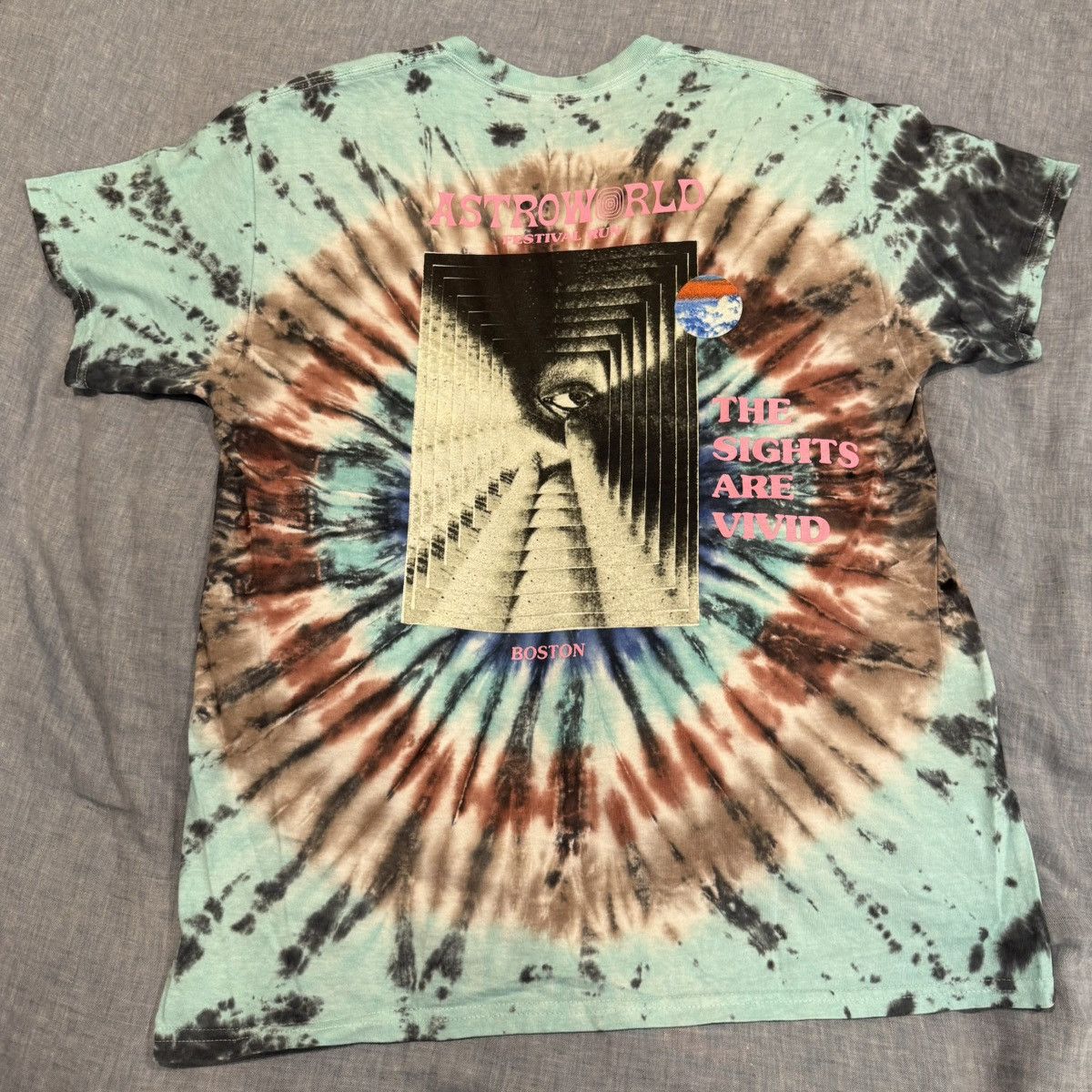Travis Scott Travis Scott Astroworld Festival Tie Dye Boston Shirt Large Size US L / EU 52-54 / 3 - 2 Thumbnail