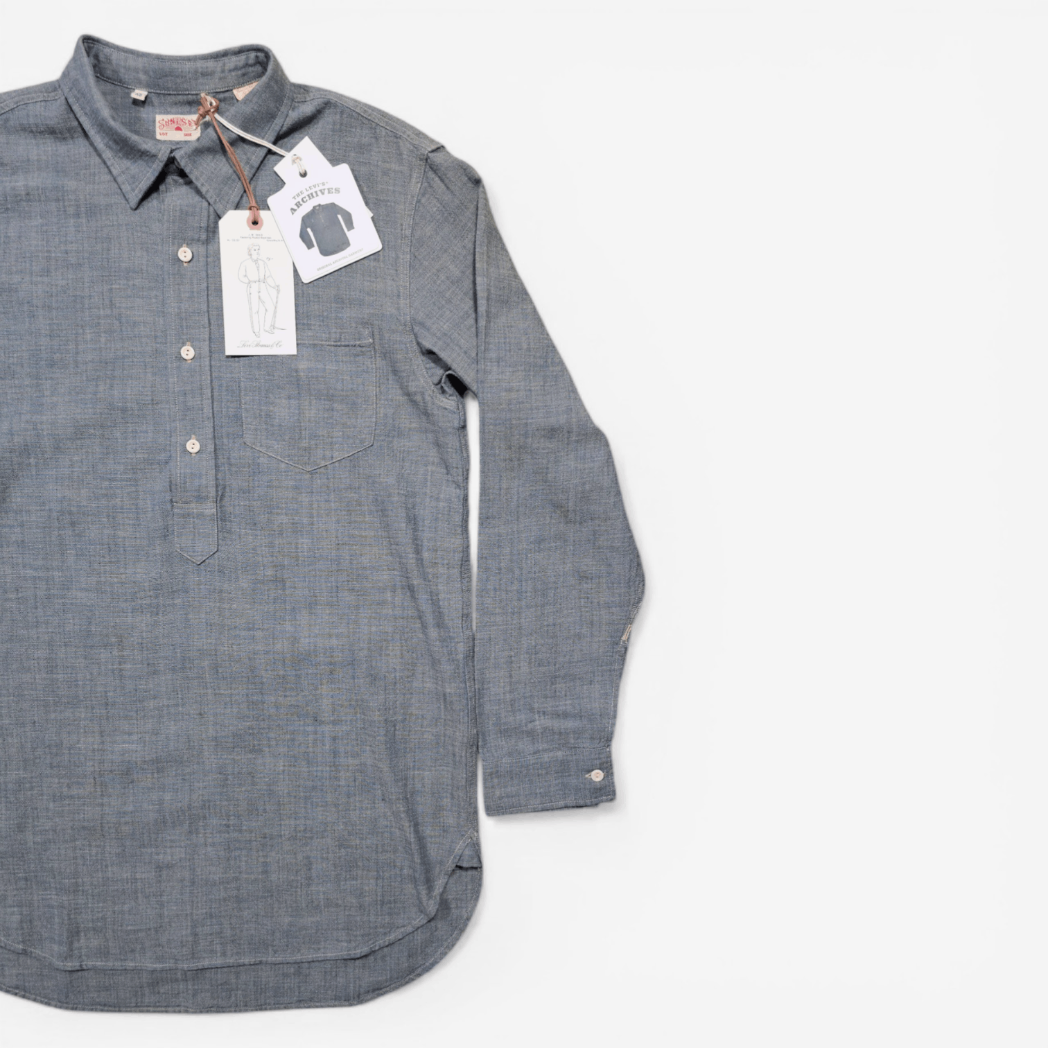Levi's Vintage Clothing New LVC Levi's Vintage Clothing Sunset Chambray Shirt FW23 Size US XS / EU 42 / 0 - 3 Thumbnail