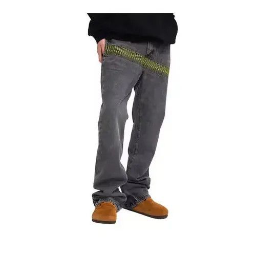 Jean Bullets Embroidery Stacked Denim Jeans Size US 32 / EU 48 - 1 Thumbnail