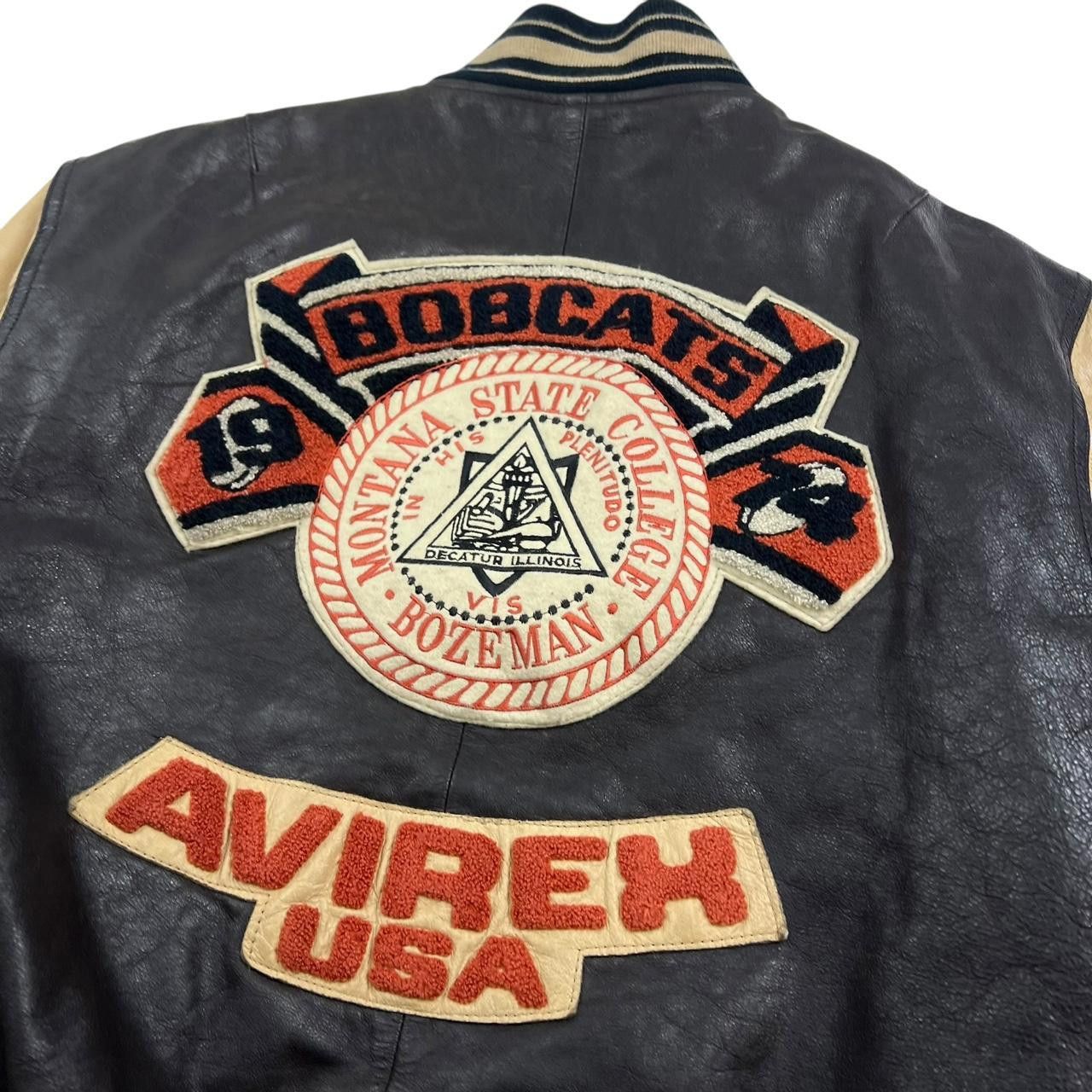 Avirex Vintage Avirex USA Bobcats football leather jacket - Medium Size US M / EU 48-50 / 2 - 6 Thumbnail