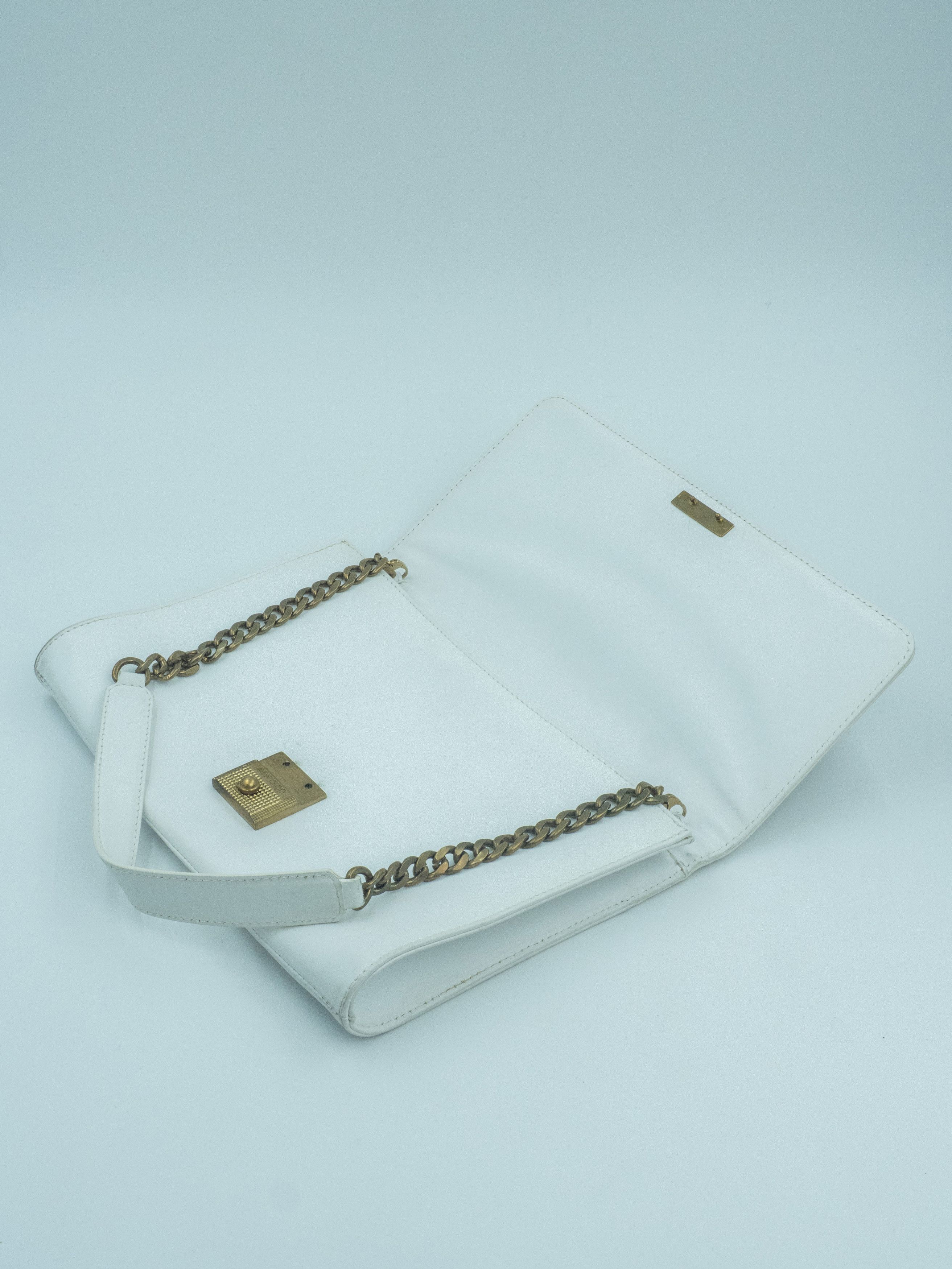 Jimmy Choo White Leather Shoulder Bag With Zebra Print Calfhair On Flap Size ONE SIZE - 8 Thumbnail