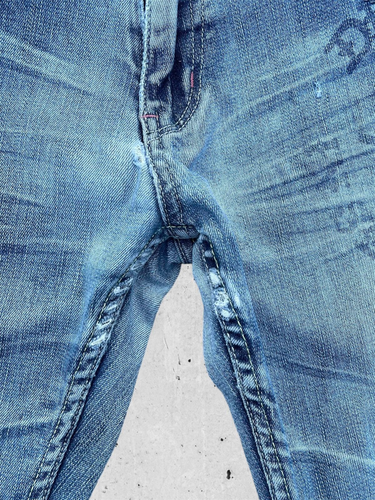 Ed Hardy × Jean 🔥 Ed Hardy Blue Distressed Denim Streetwear W31🔥 Size US 31 - 6 Thumbnail
