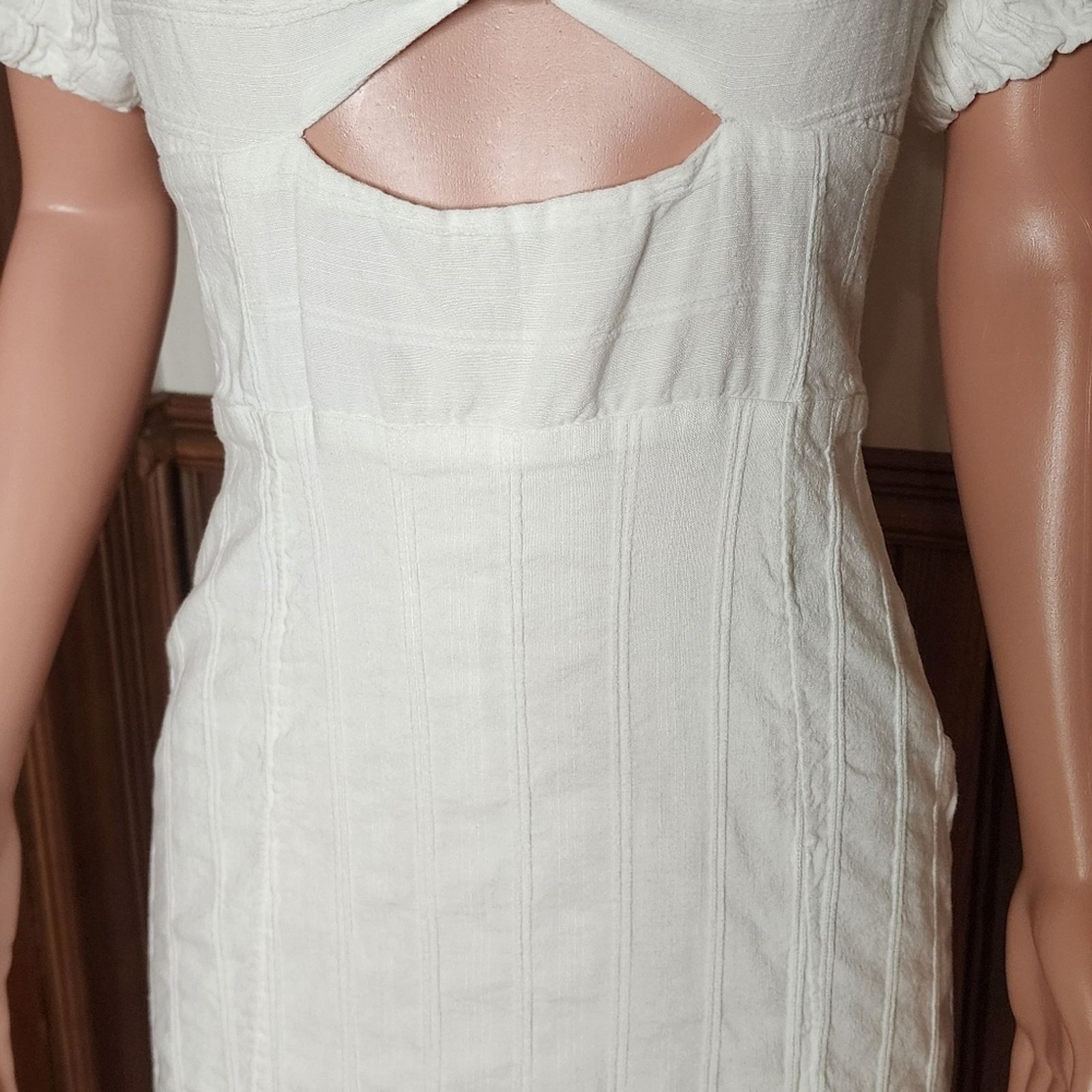 Other L*Space Sienna White Puff Sleeve Midi Dress Size Large Size L / US 10 / IT 46 - 8 Thumbnail