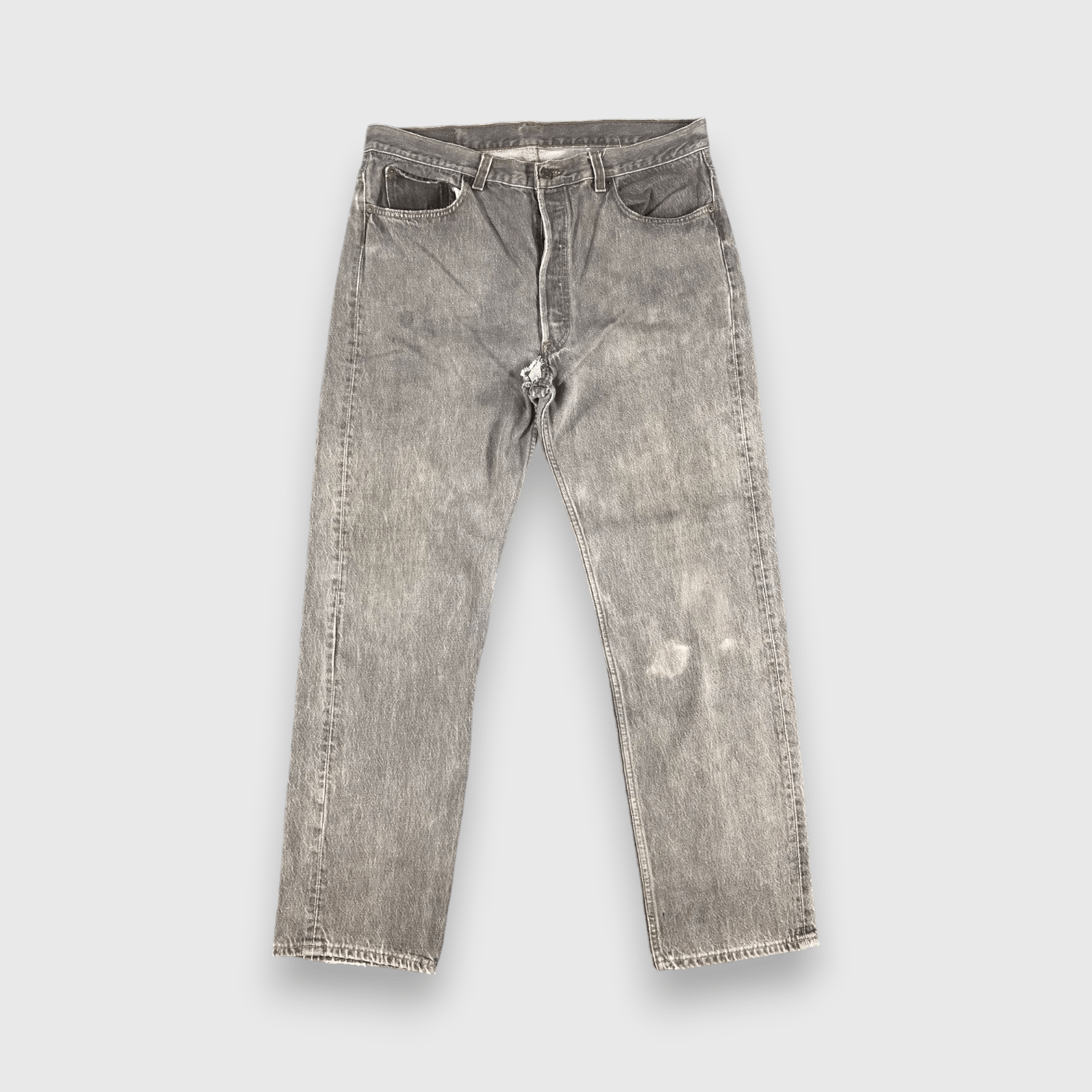 90s Vintage Faded Black Levis 501 Jeans-J1481