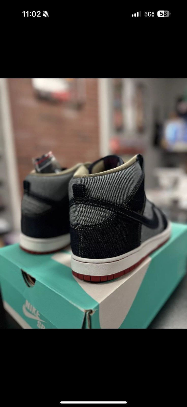 Nike Size 11 - Nike Reese Forbes x SB Dunk High Denim (881758-441 Size US 11 / EU 44 - 7 Thumbnail