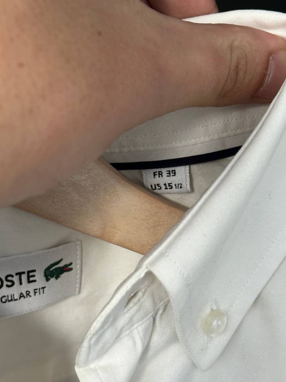 Designer × Lacoste Lacoste White Oxford Casual Shirt Size US M / EU 48-50 / 2 - 7 Thumbnail