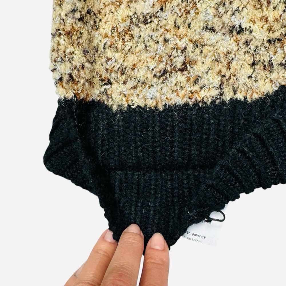 Anthropologie New Anthropologie Colorblock Chunky Knit Pom Pom Hat Size ONE SIZE - 3 Thumbnail
