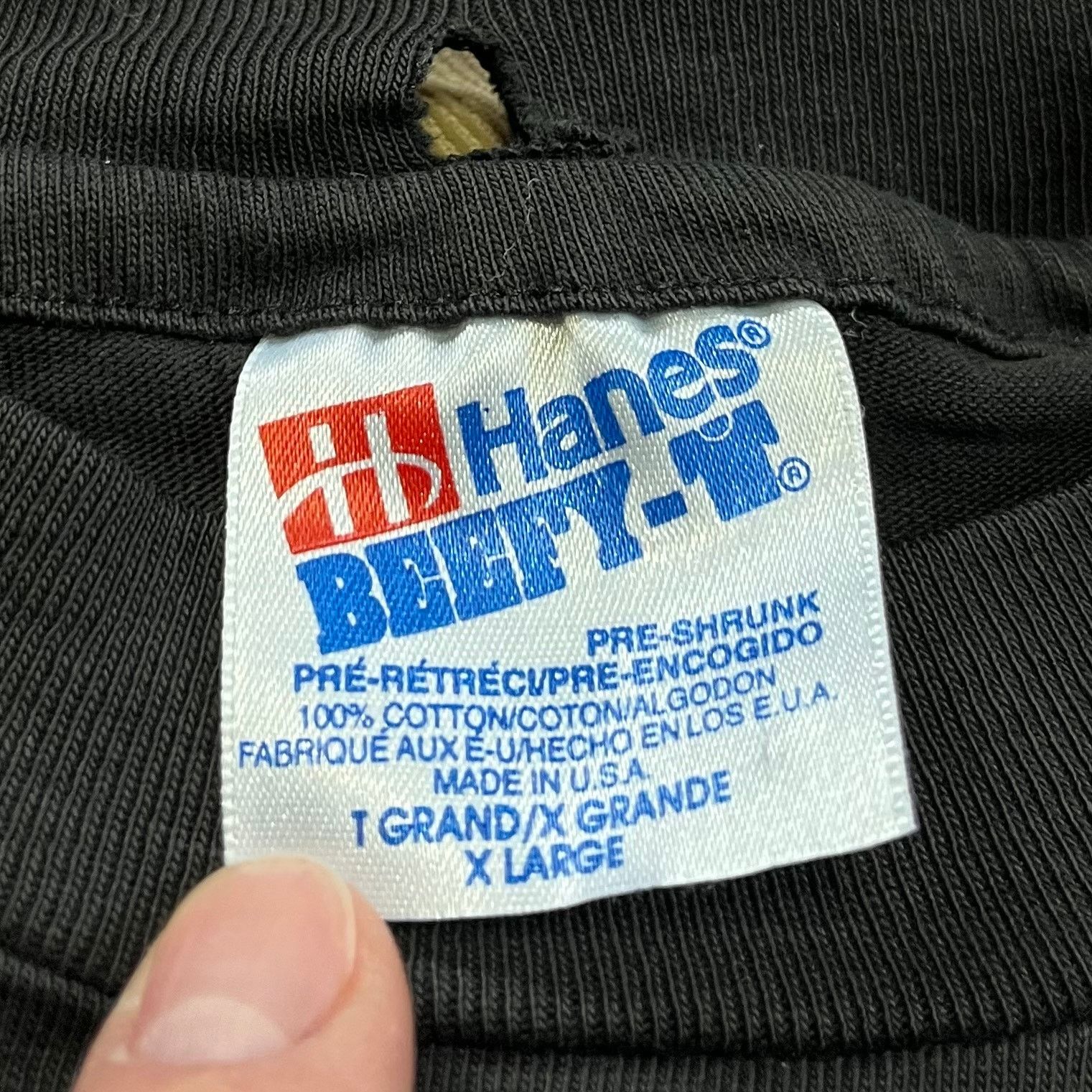 Hanes Vintage 1993 Wolf and her Cubs Detroit Zoo Graphic Black Tee Size US XL / EU 56 / 4 - 4 Thumbnail