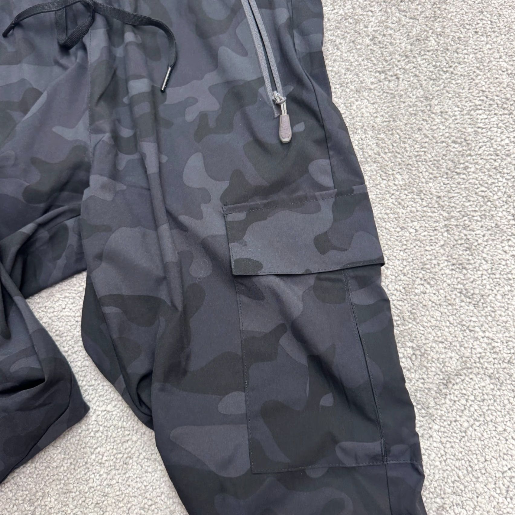 Vintage Libin Camouflage Cargo Pants Womens Medium Black Blue 28x28 Active Jogger Size 32" / US 10 / IT 46 - 4 Thumbnail