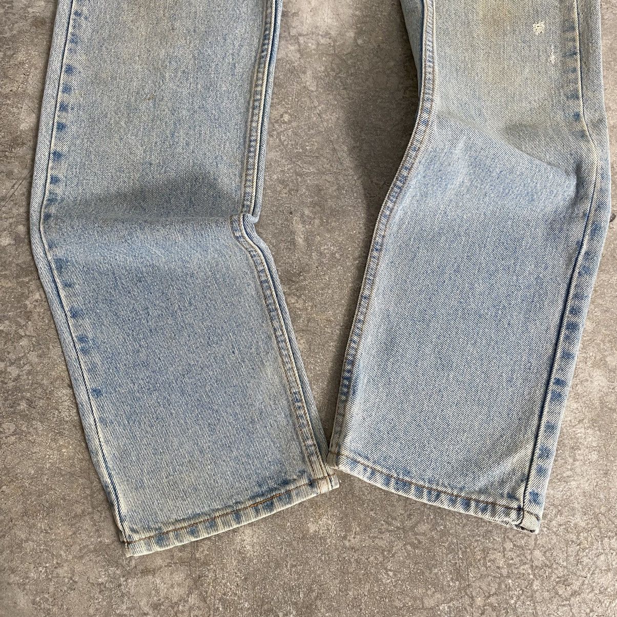 Levi's VTG 1996 Levis 505 Straight Leg Dirt Washed Blue Jeans Size US 31 - 13 Thumbnail