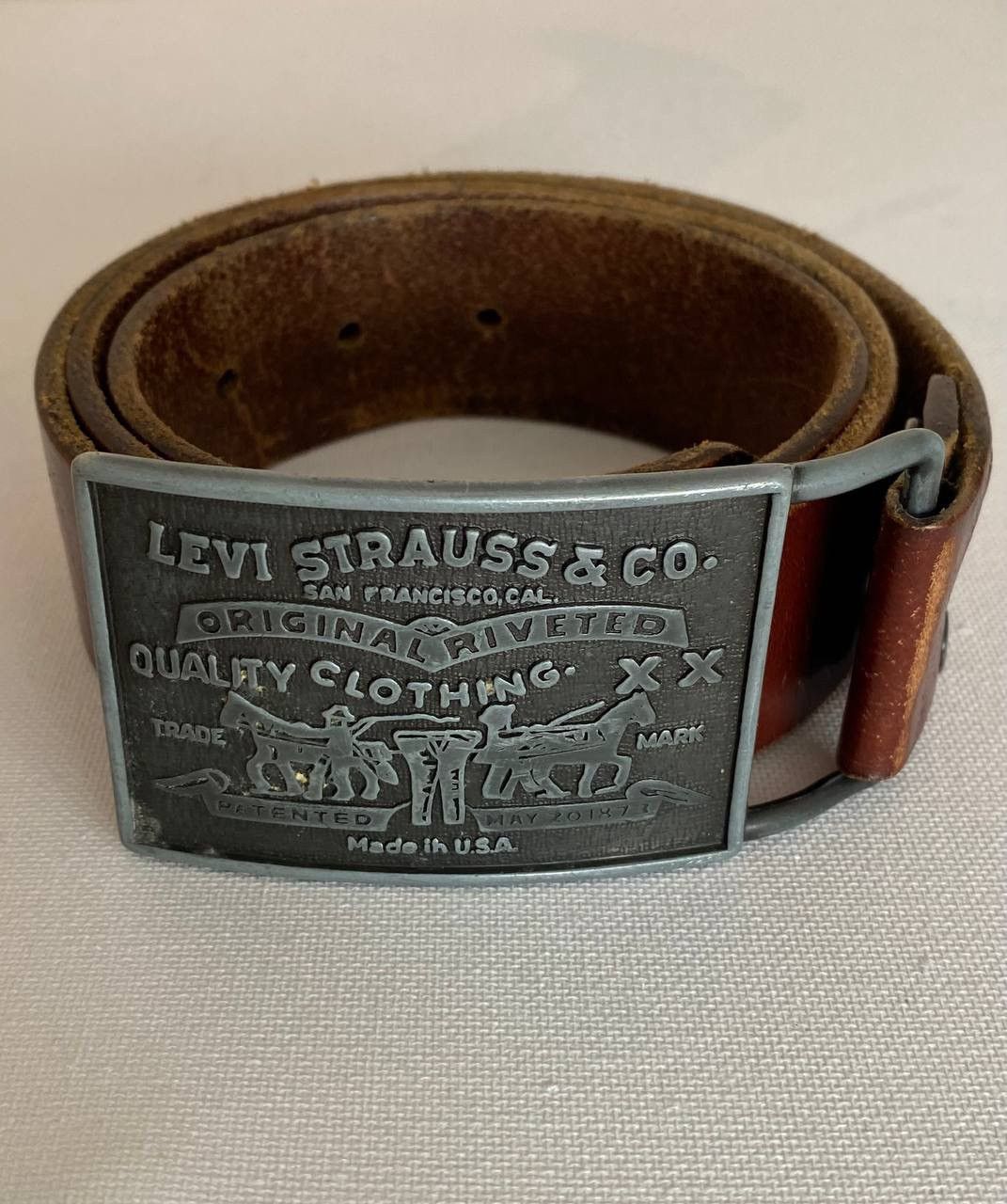 Levi's Vintage 70s Levi's Made In USA Leather Belt Size ONE SIZE - 1 Thumbnail