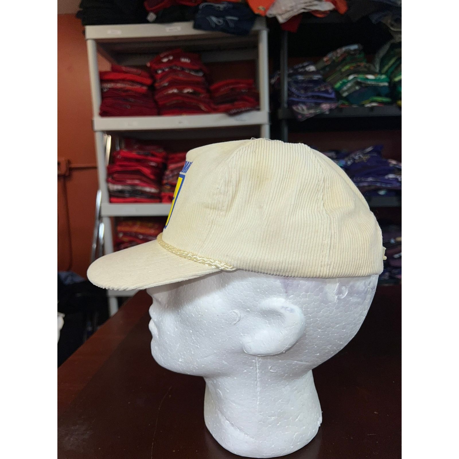 Vintage Vintage Huntsman Snapback Corduroy Cord Hat White 80s VTG OS Size ONE SIZE - 4 Thumbnail