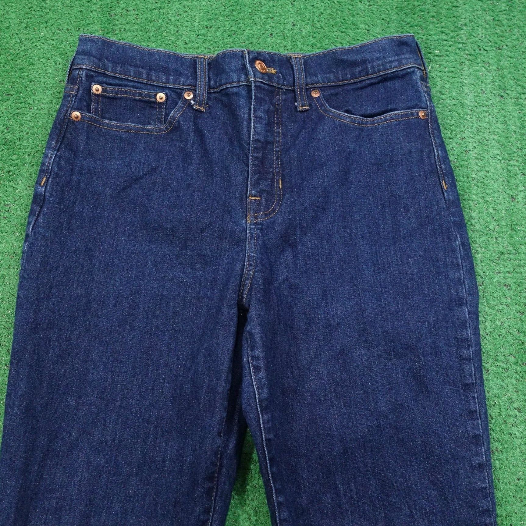 J.Crew J.Crew Men's Classic Straight Jeans 29 Dark Wash Blue Denim Stretch Size US 29 - 2 Thumbnail