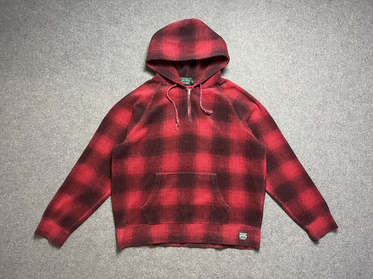 Ralph Lauren Polo Ralph Lauren Plaid Brushed Fleece Half Zip Hoodie Size US XL / EU 56 / 4 - 1 Thumbnail