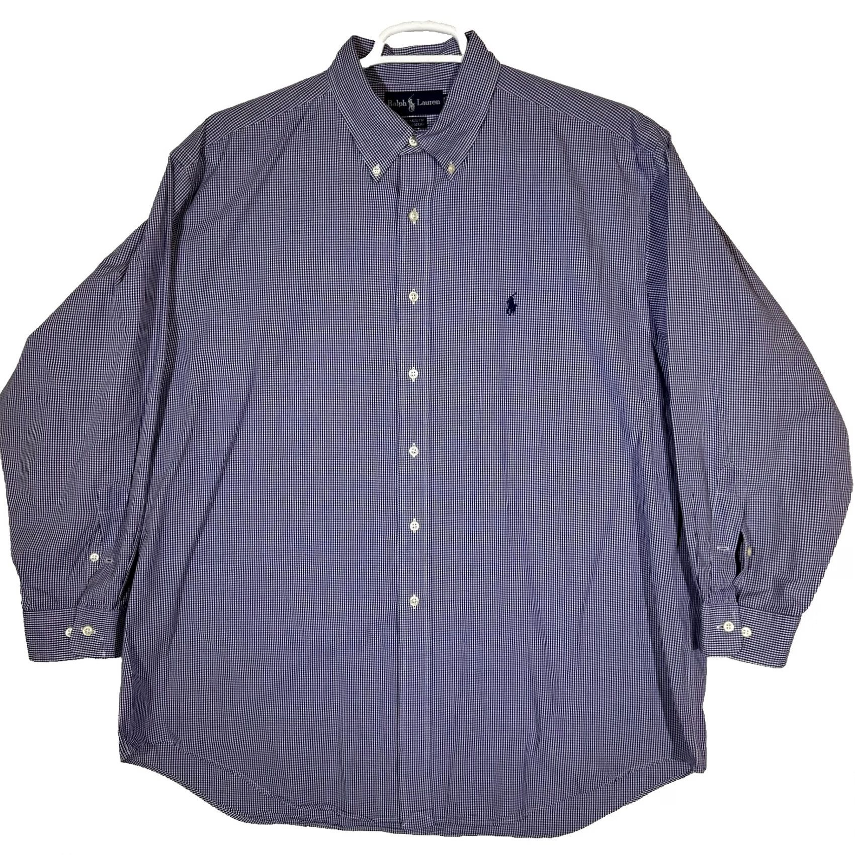 Ralph Lauren VINTAGE Ralph Lauren Shirt Mens 17.5 32/33 Purple Gingham Yarmouth Button Down Size US XXL / EU 58 / 5 - 2 Thumbnail