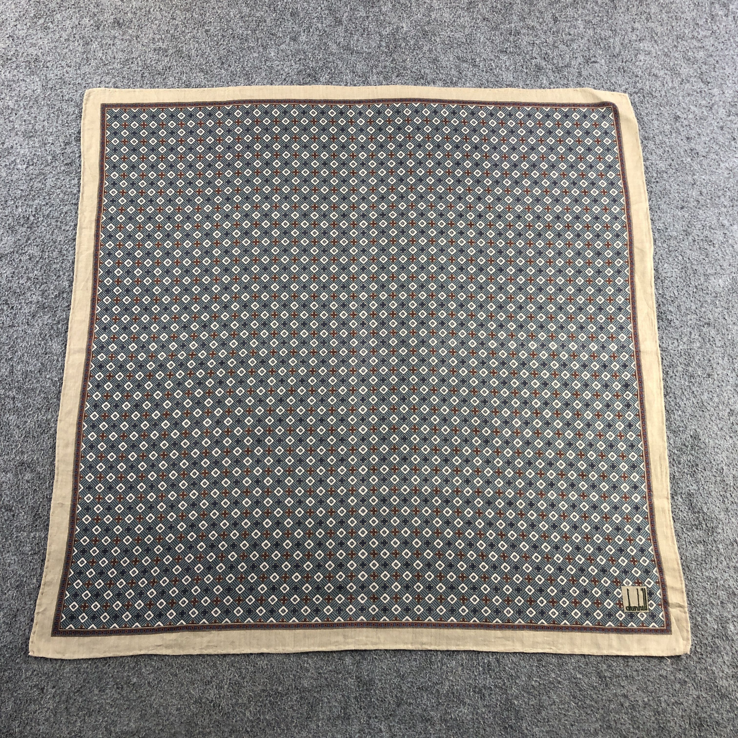 Alfred Dunhill × Vintage Dunhill Handkerchief Neckerchief Bandana H2733 Size ONE SIZE - 2 Thumbnail
