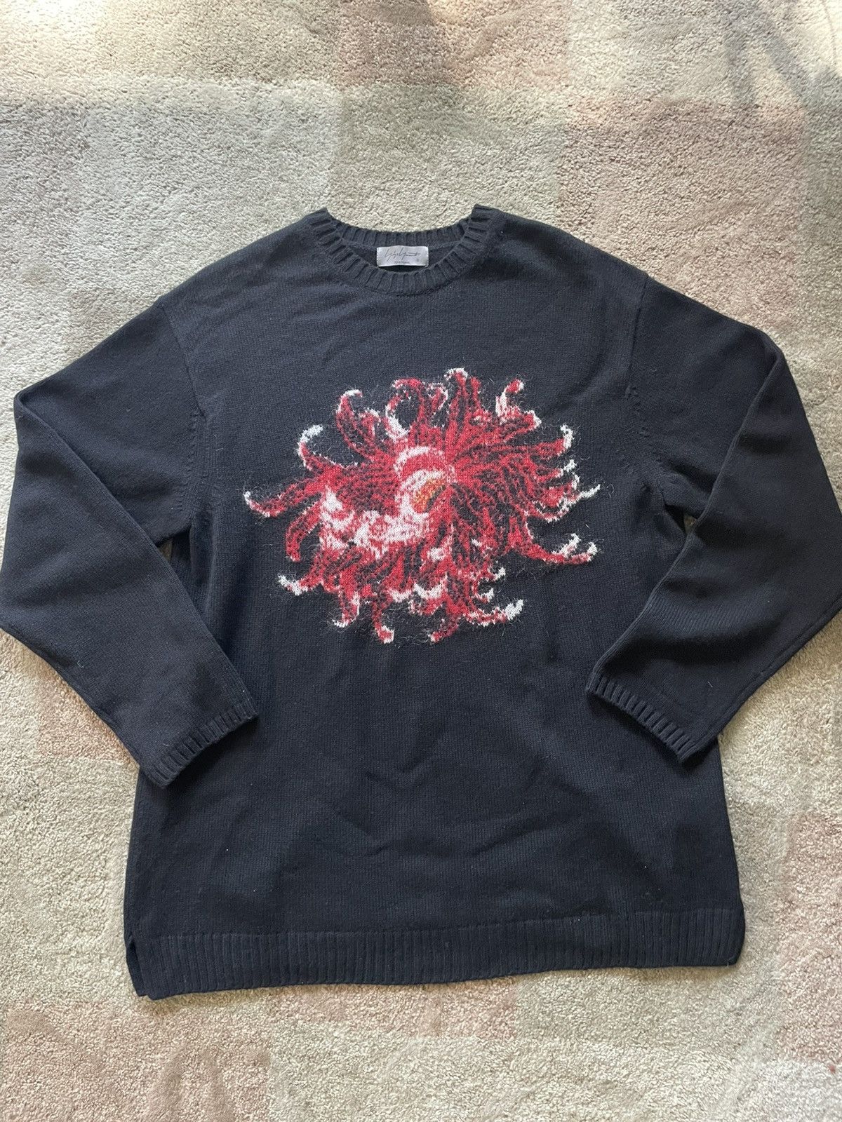 Yohji Yamamoto Pour Homme Flower Sweater