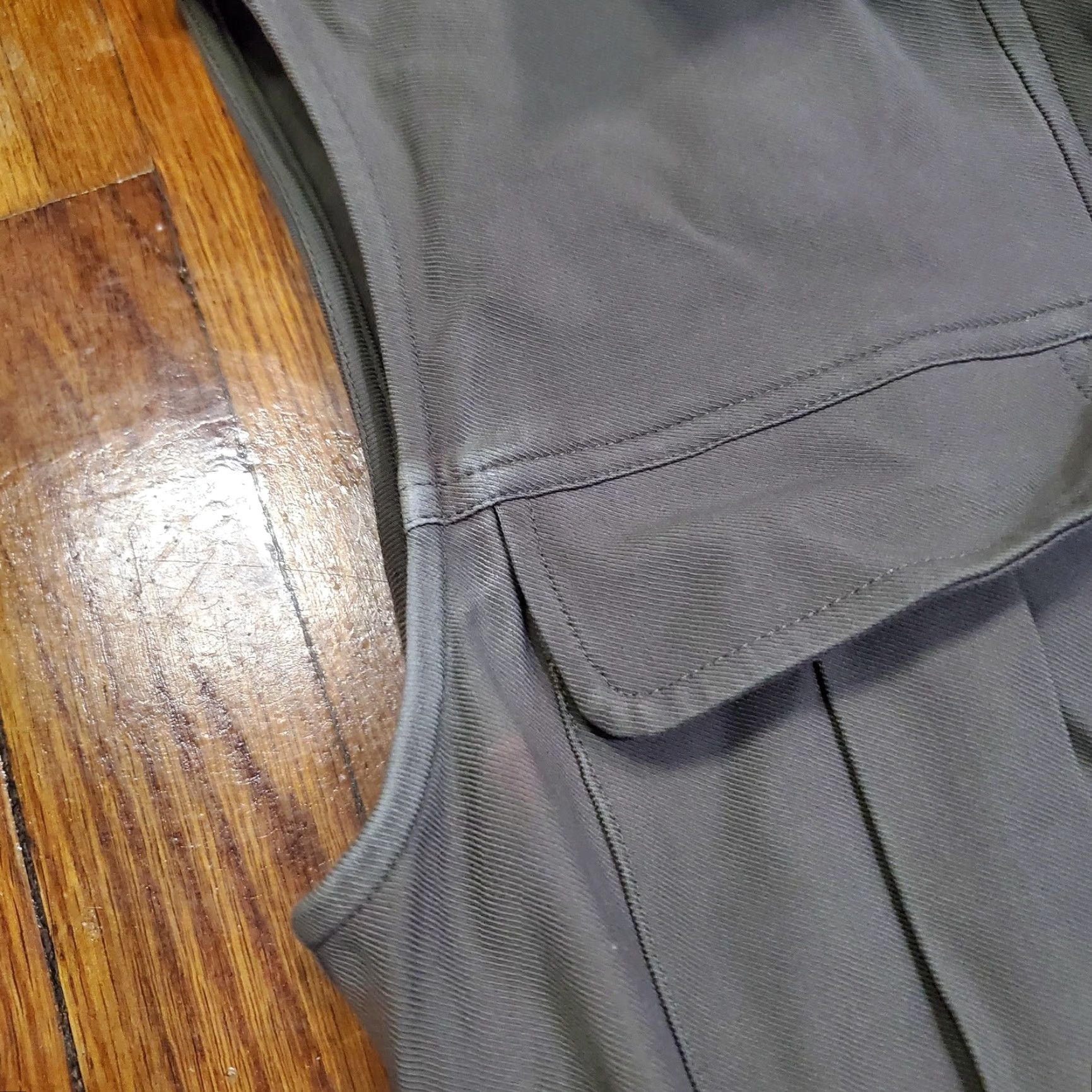 Olive Chelsea28 Olivia Palermo Trench Dress Womens Small Olive Belted Utility Pockets Shirt Dress Size S / US 4 / IT 40 - 4 Thumbnail