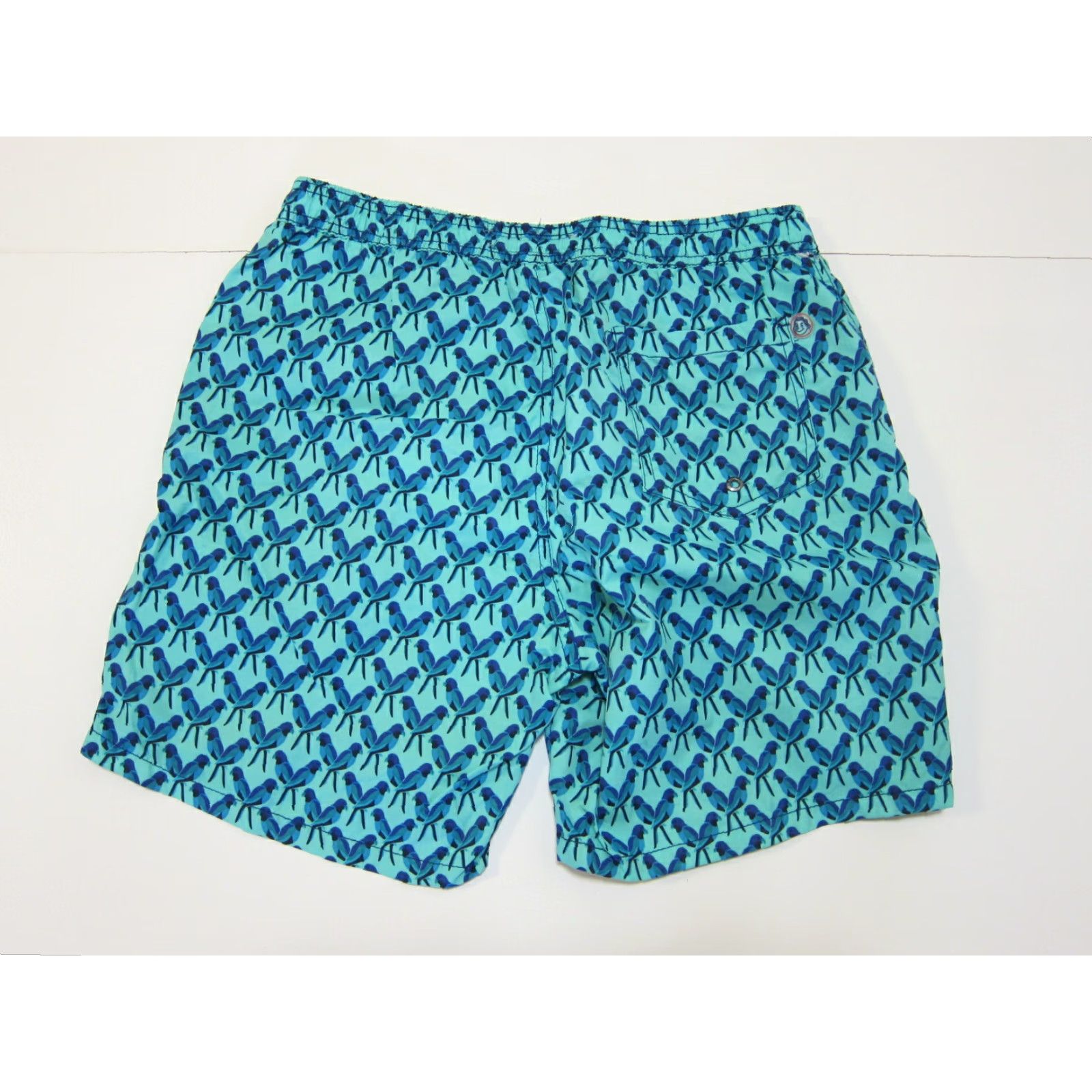 Swims Mr. Swim 100% Nylon Parakeet Bird Blue Lined Board Shorts Men Medium Beach Swim Bottom Size US 31 - 7 Thumbnail