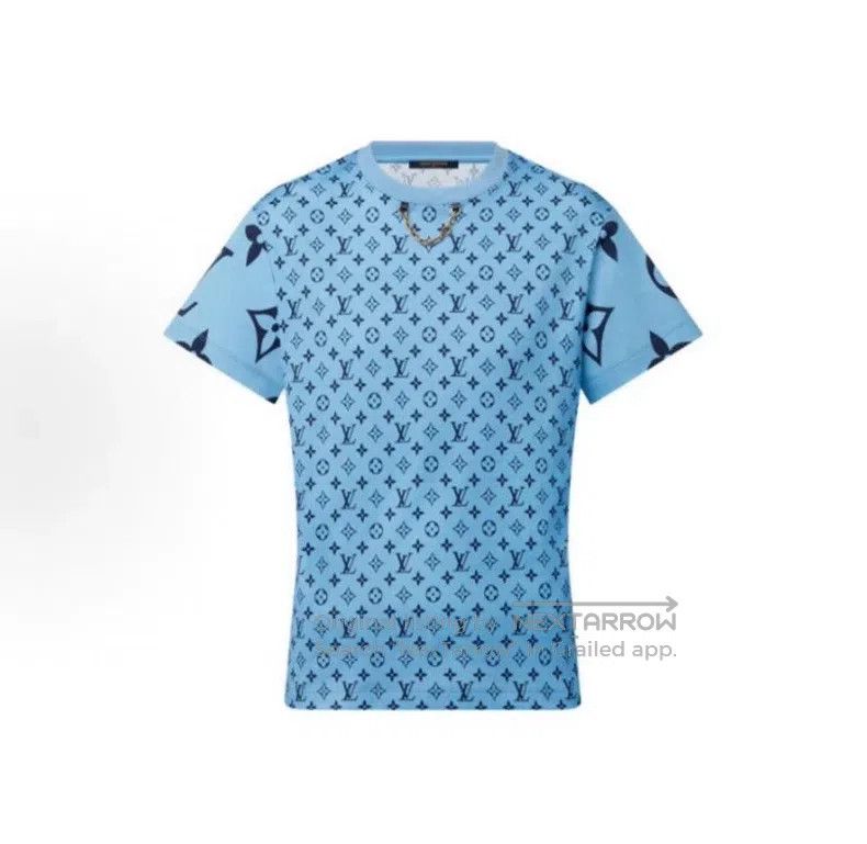 Louis Vuitton Louis Vuitton Blue full print presbyopic chain short sleev Size US L / EU 52-54 / 3 - 6 Thumbnail