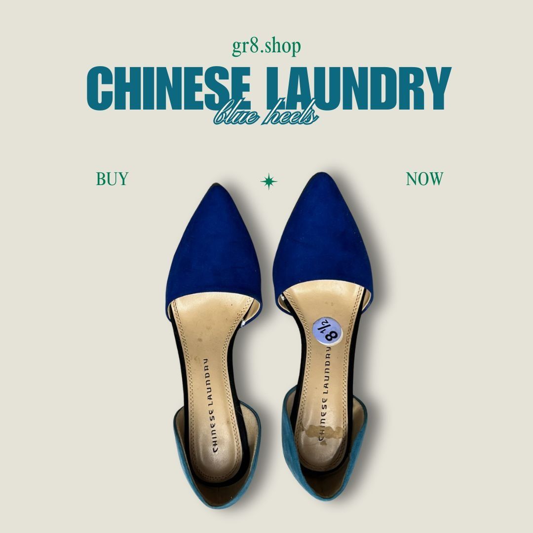 Chinese Laundry Chinese Laundry Womens Two-Tone Blue Suede Pointed Toe Stile Size US 8.5 / IT 38.5 - 1 Thumbnail